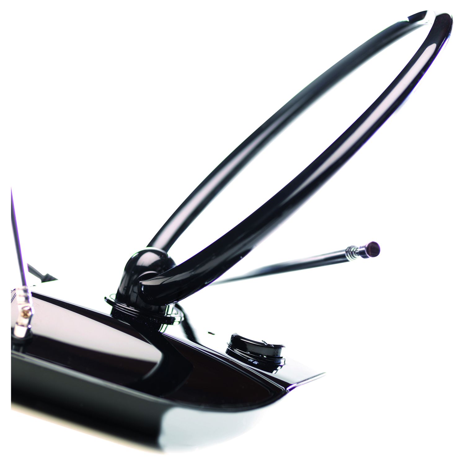 Voir la diapositive 2 : QILIVE Antenne intérieure Q.1927 noire 30 dB TNT DVBT