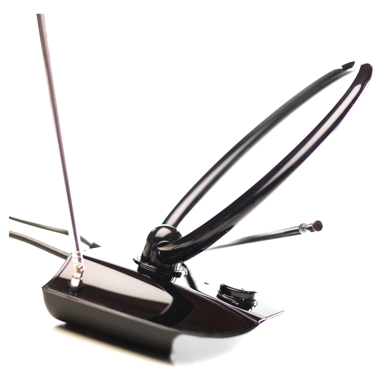 Voir la diapositive 4 : QILIVE Antenne intérieure Q.1927 noire 30 dB TNT DVBT