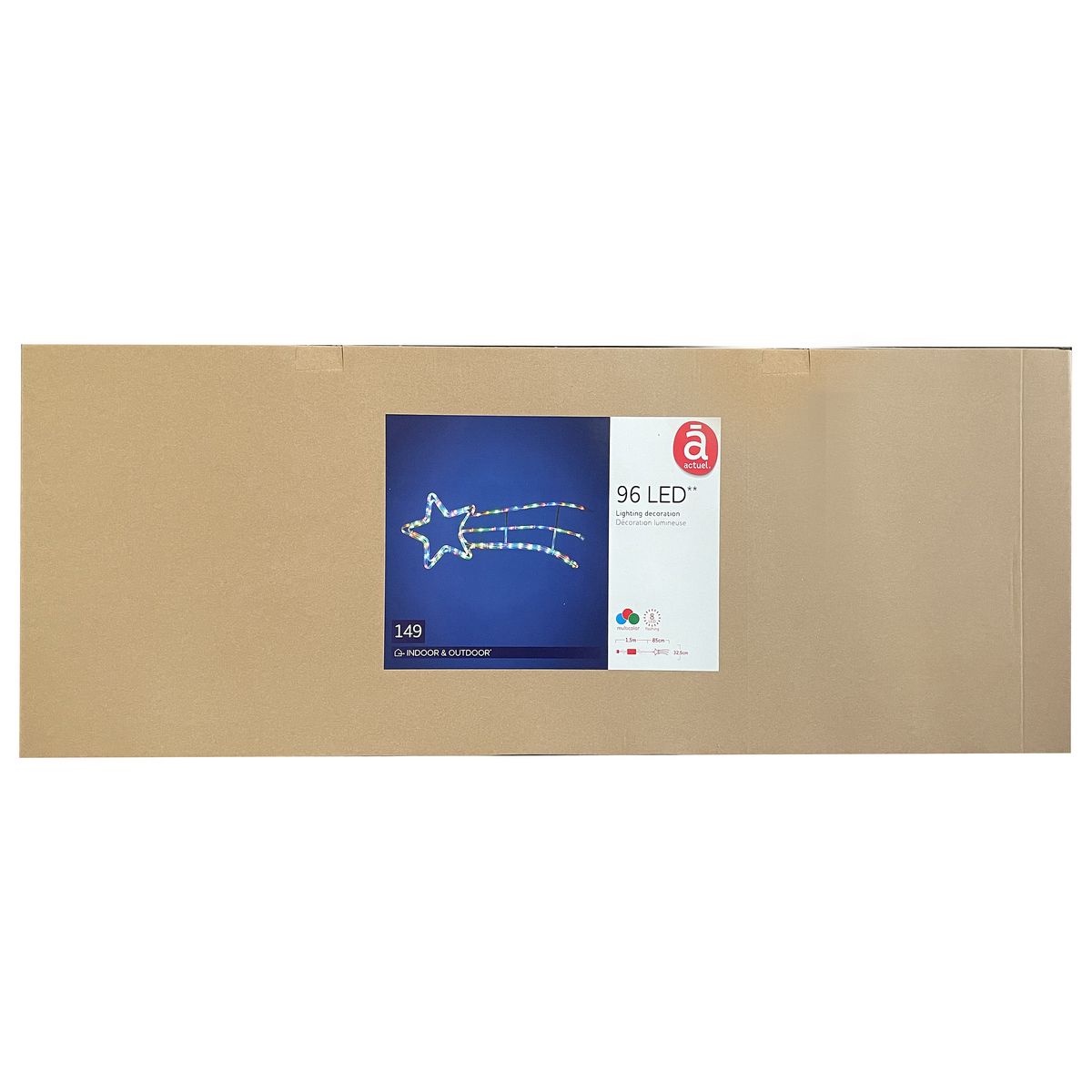 ACTUEL Etoile filante lumineuse 2D - 96 LED - Multicolore