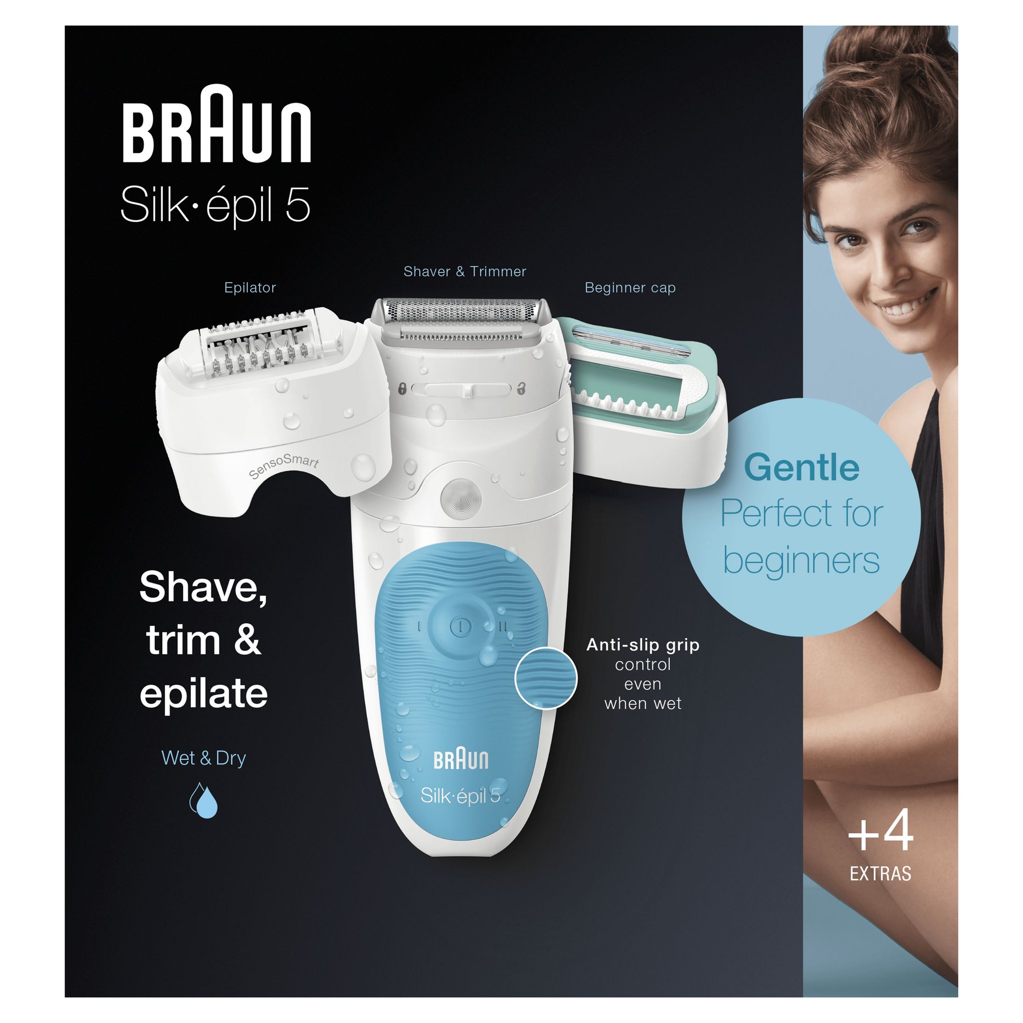 Voir la diapositive 2 : BRAUN Épilateur électrique SE5 610 - Blanc