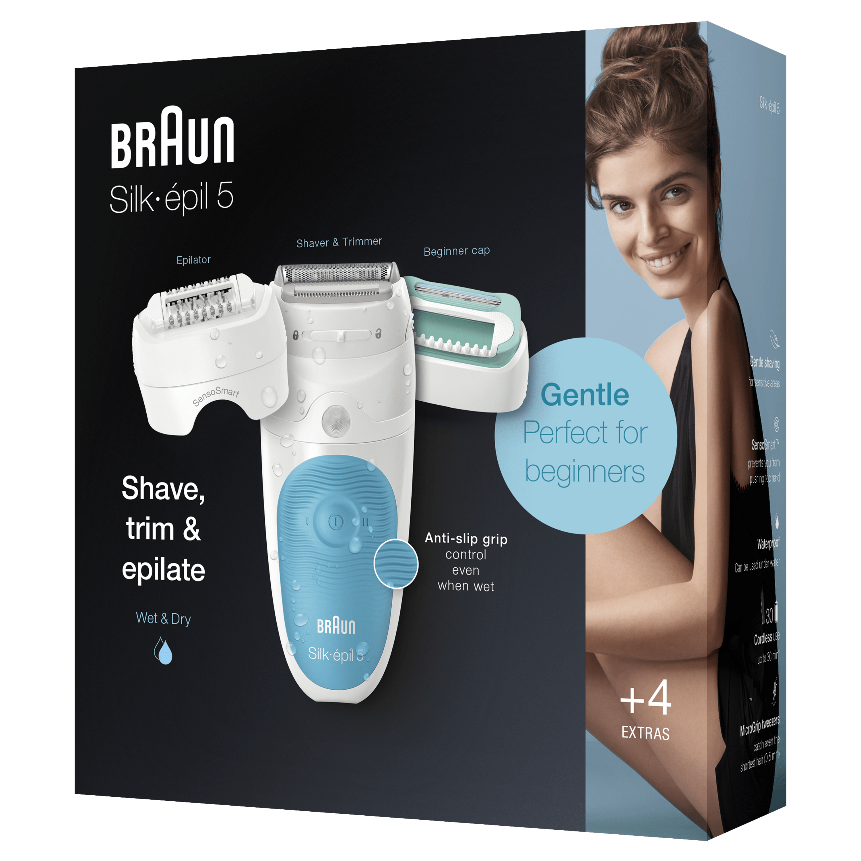 Voir la diapositive 3 : BRAUN Épilateur électrique SE5 610 - Blanc