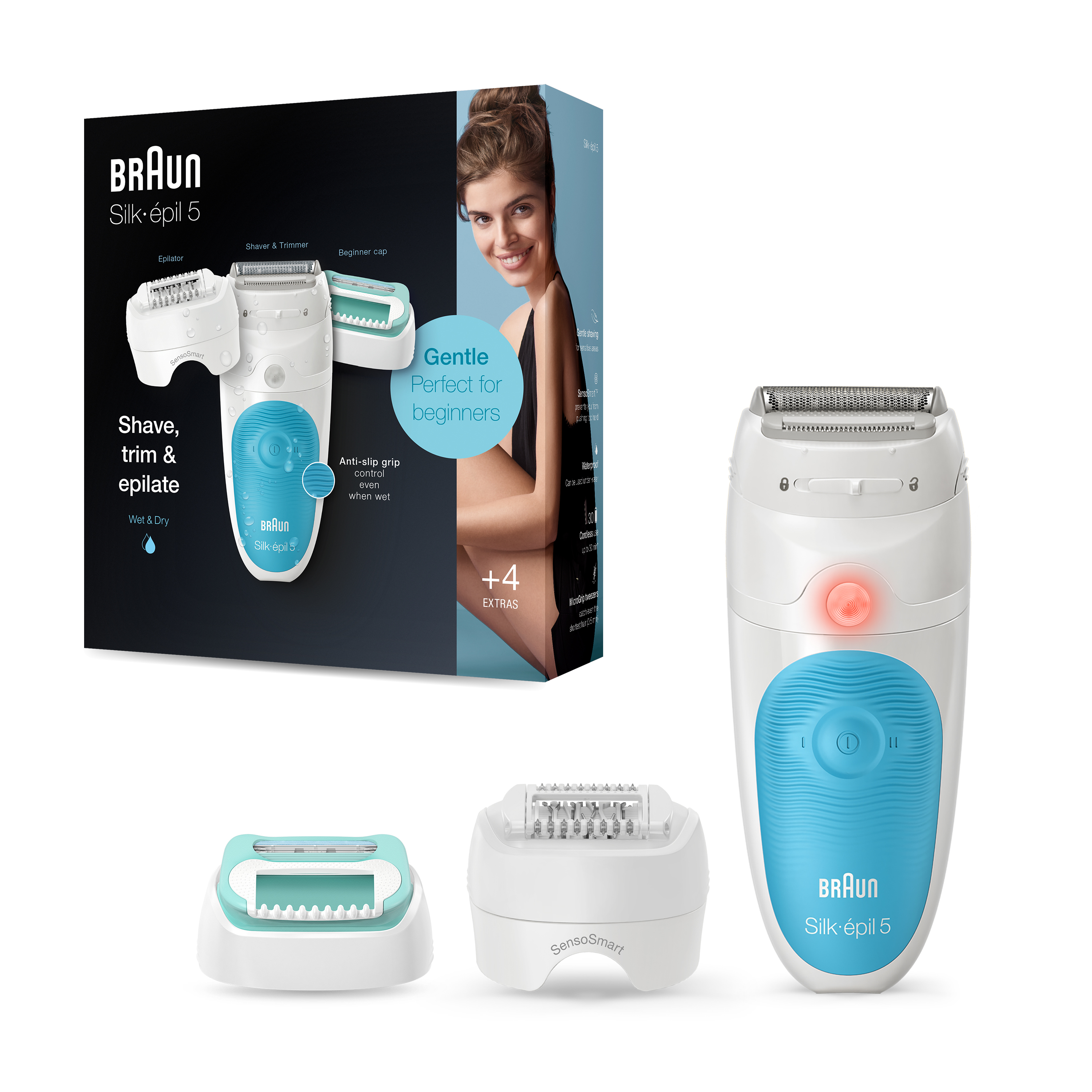 Voir la diapositive 8 : BRAUN Épilateur électrique SE5 610 - Blanc