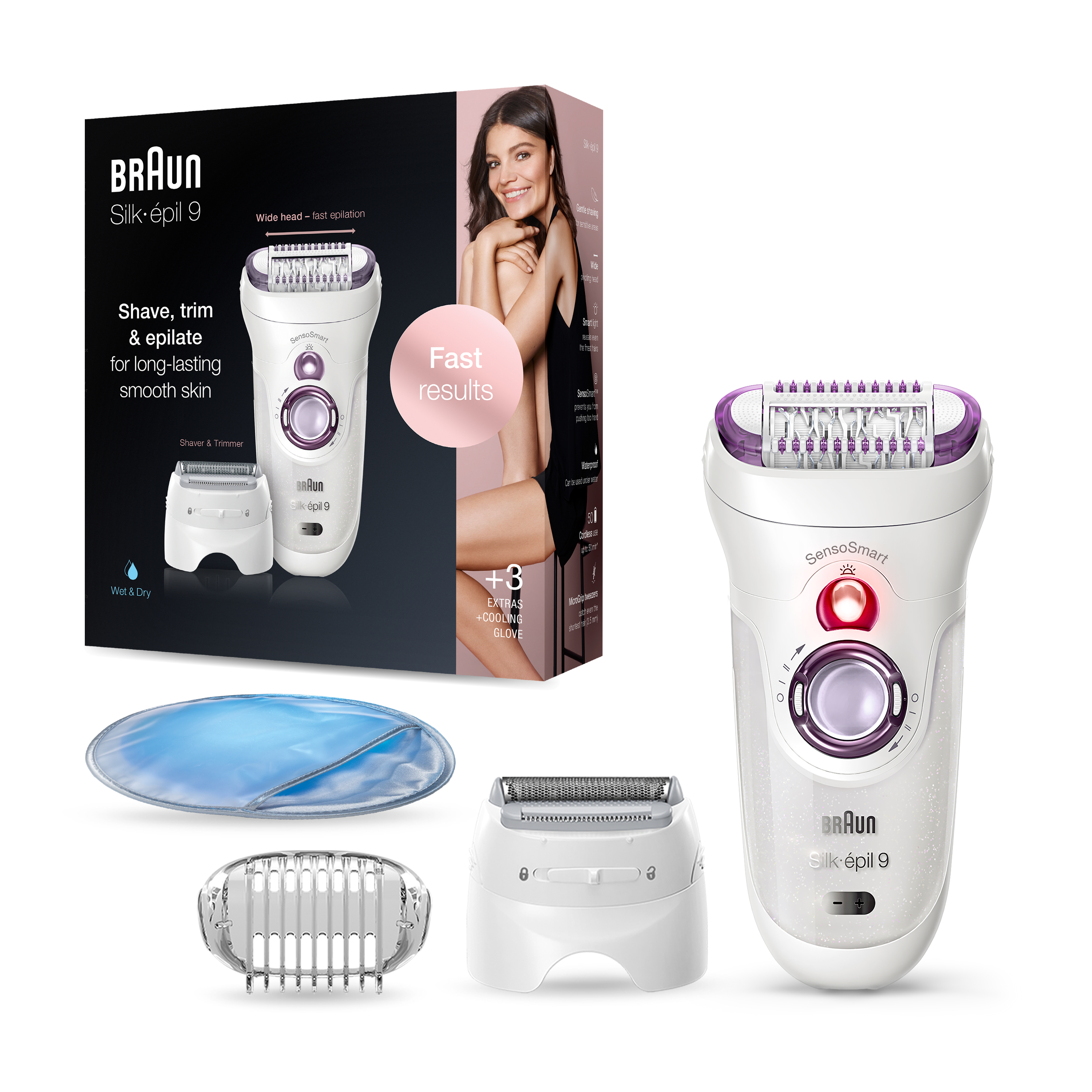 Voir la diapositive 3 : BRAUN Épilateur électrique SE9 710 - Blanc