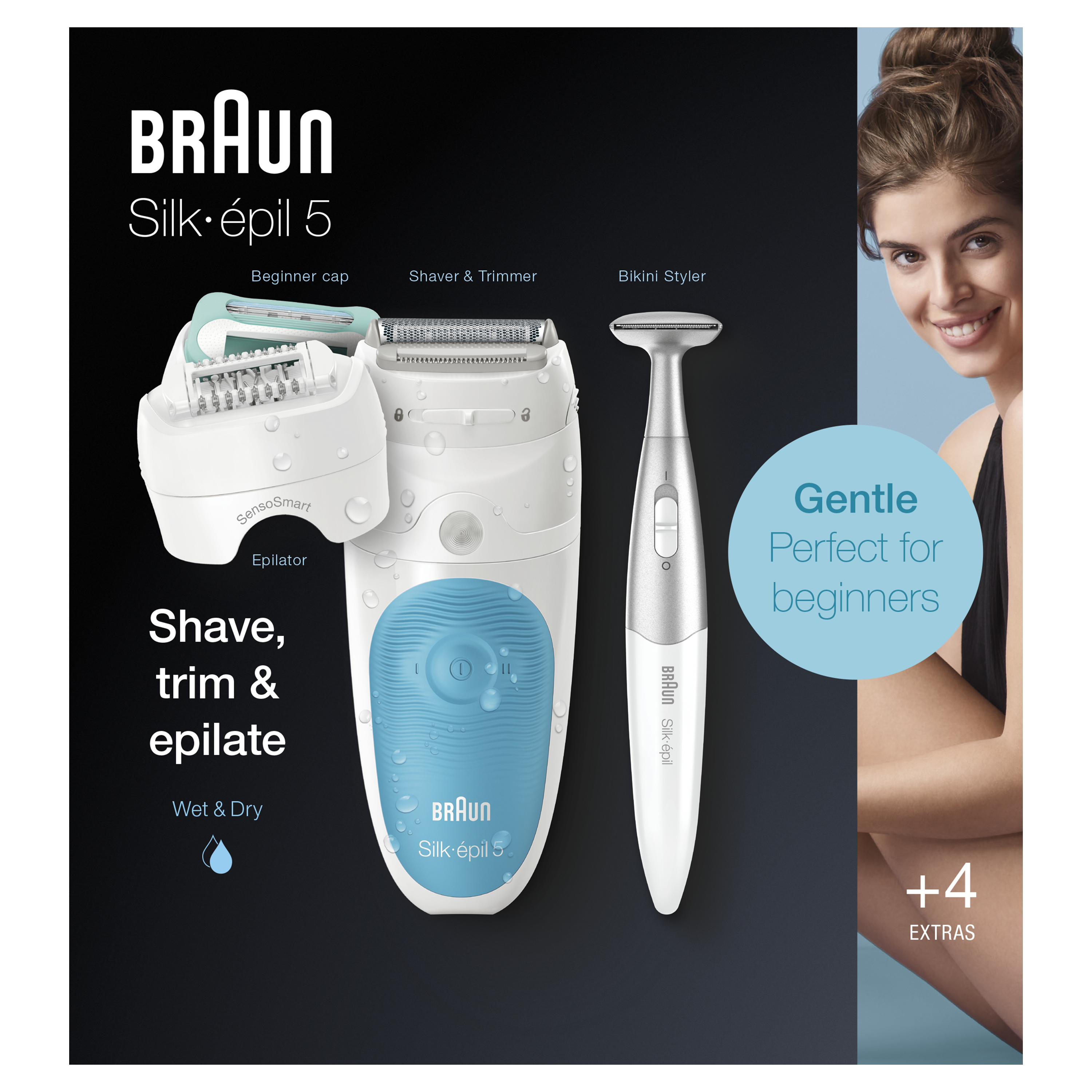 Voir la diapositive 14 : BRAUN Épilateur électrique SE5 810 - Blanc