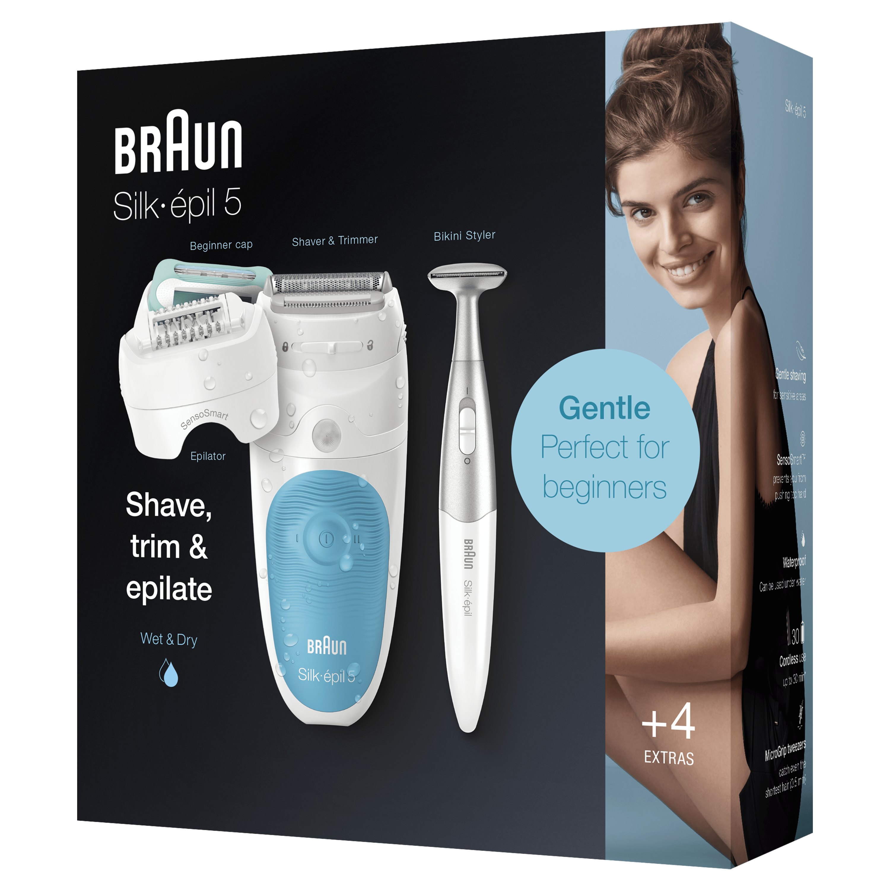Voir la diapositive 3 : BRAUN Épilateur électrique SE5 810 - Blanc