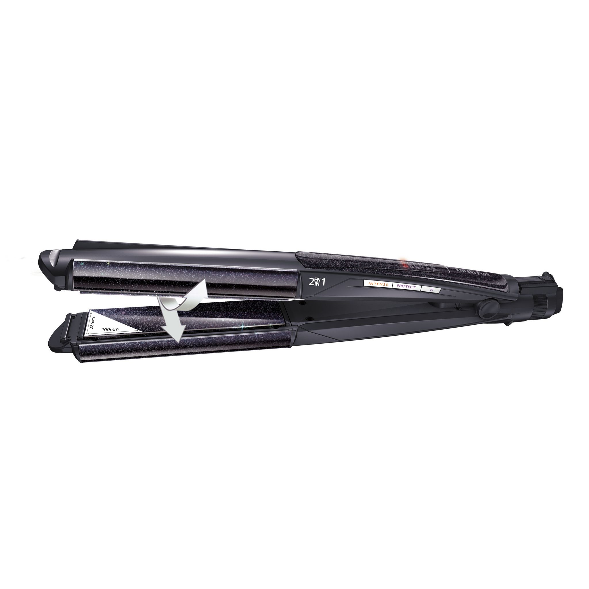 Voir la diapositive 2 : BABYLISS Lisseur boucleur ST330E 2 en 1 - Noir