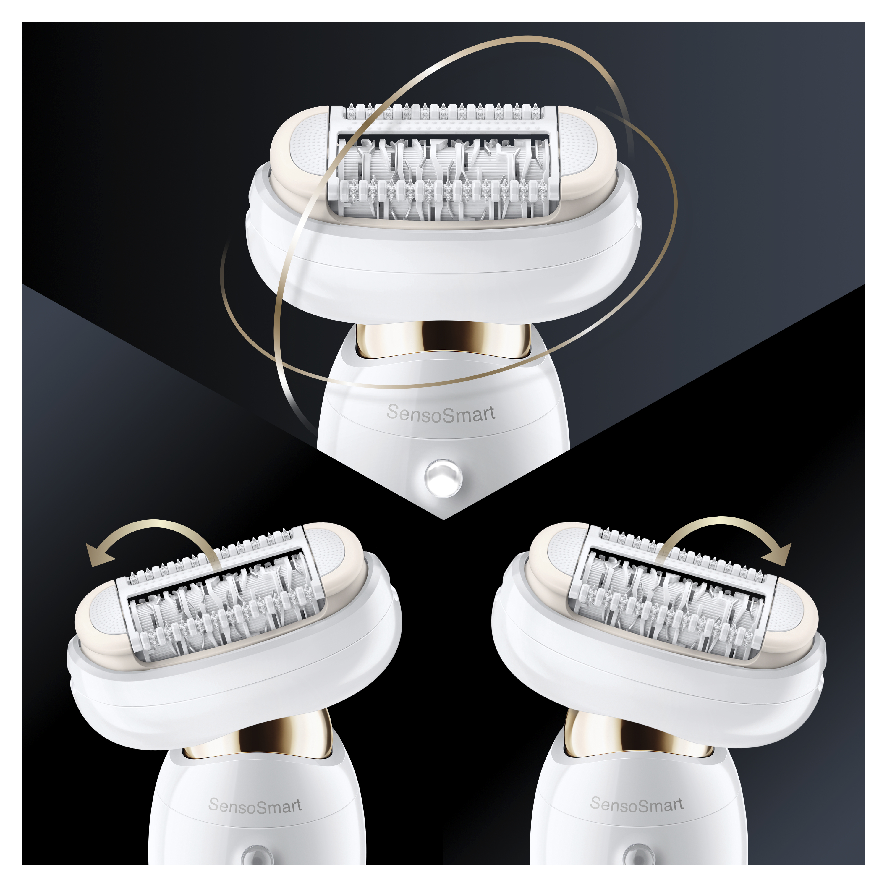 Voir la diapositive 13 : BRAUN Épilateur électrique SES9002 3D - Blanc