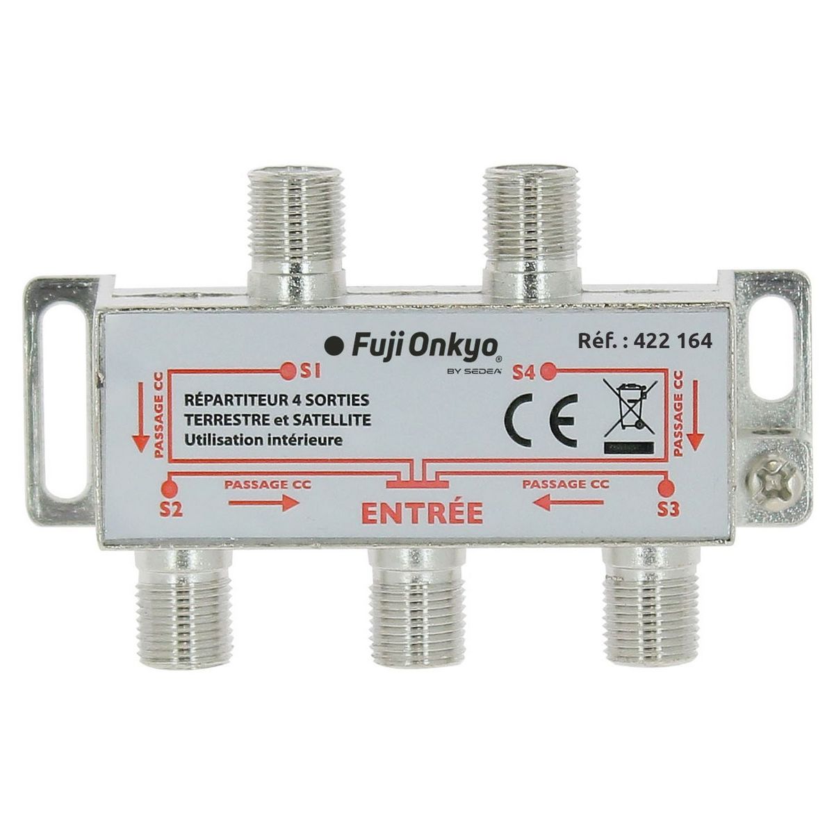 FUJIONKYO Répartiteur intérieur Satellite et Terrestre - 4 directions