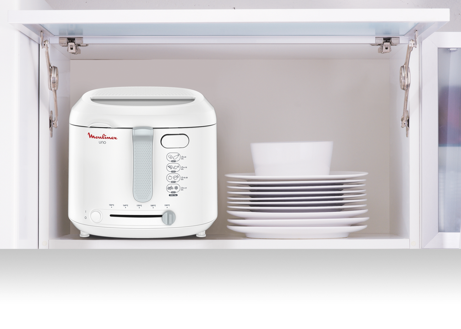 Voir la diapositive 9 : MOULINEX Friteuse électrique UNO AF203110 - Blanc