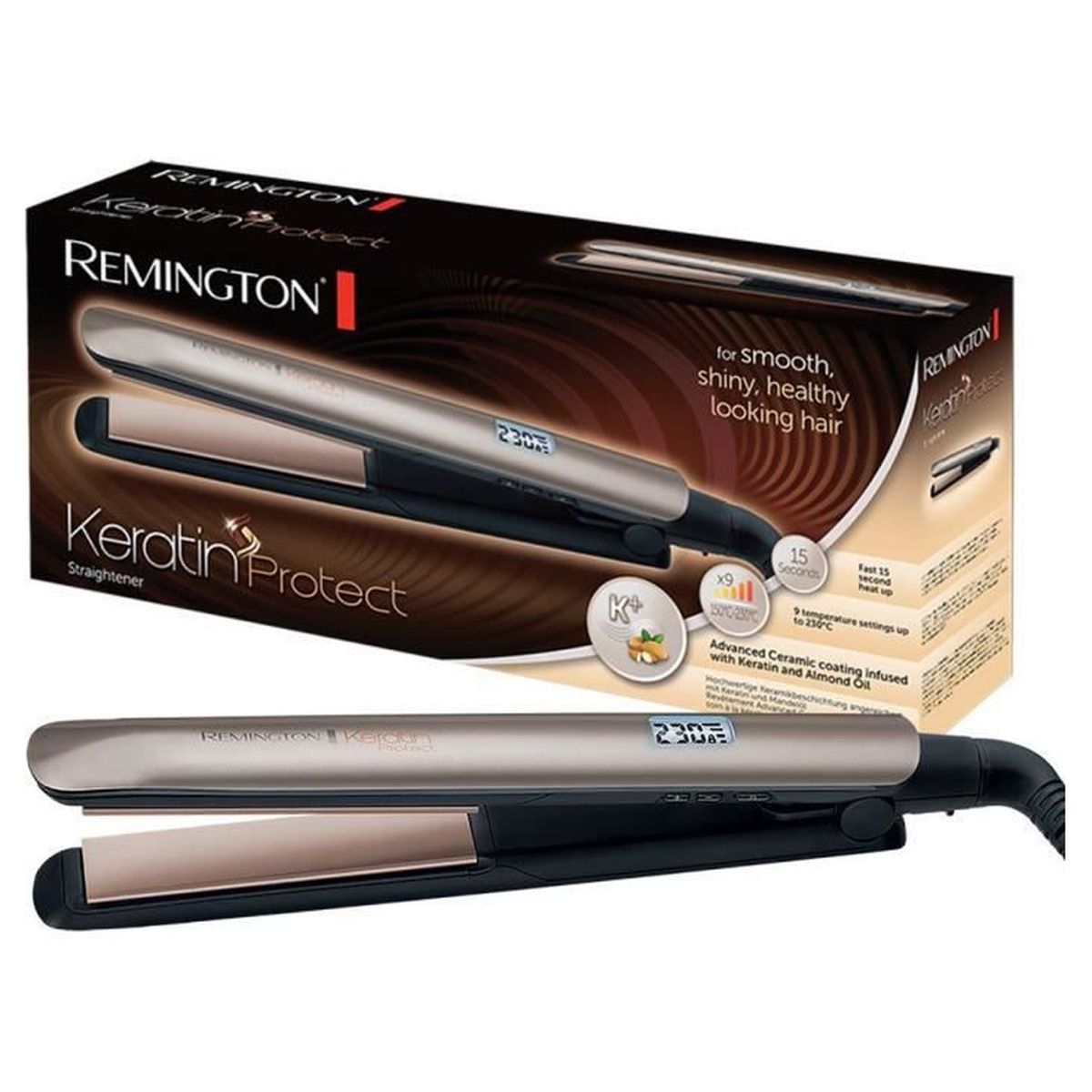 Voir la diapositive 2 : REMINGTON Lisseur céramique S8540 - Rose gold