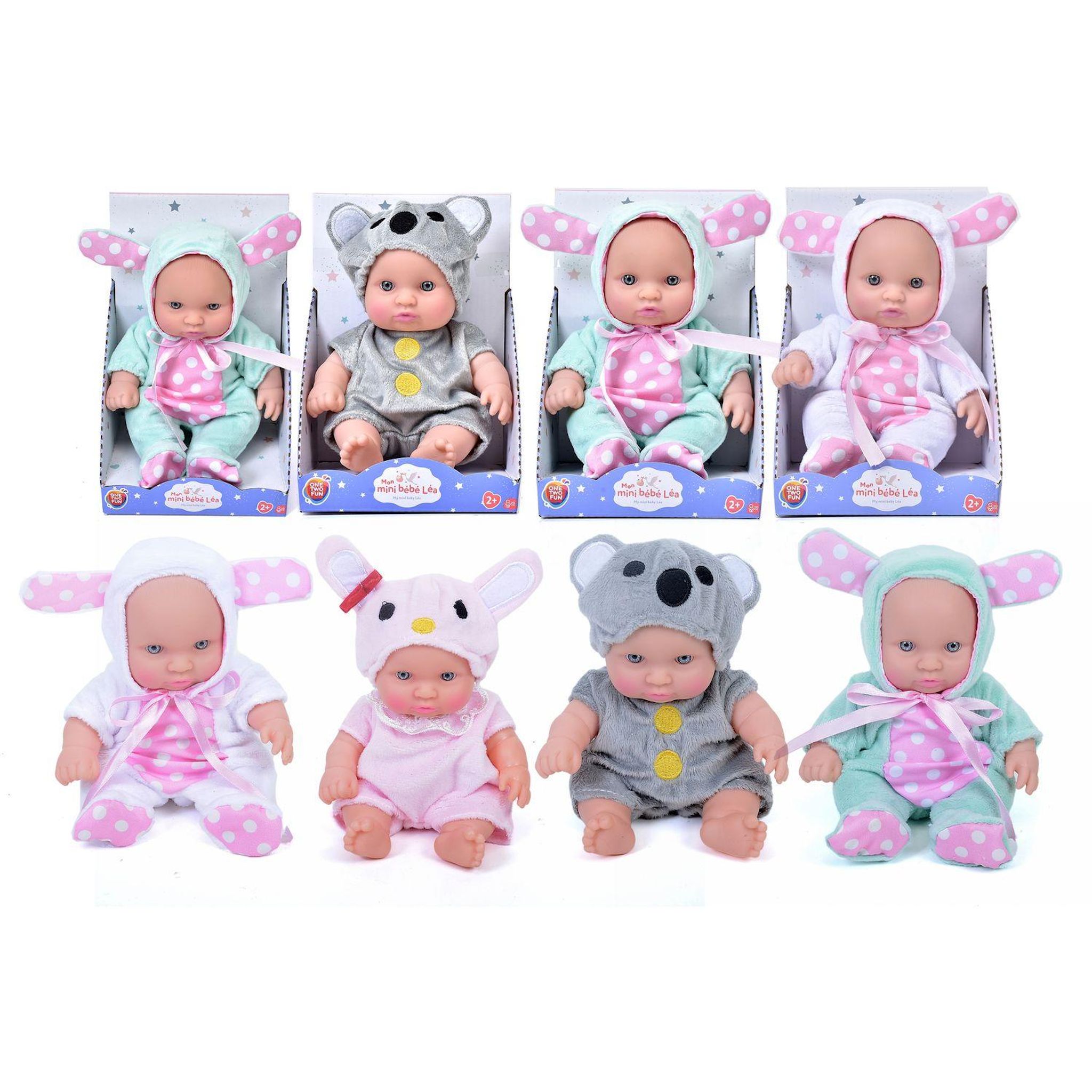 ONE TWO FUN Poupée Bébé Animaux Mignon