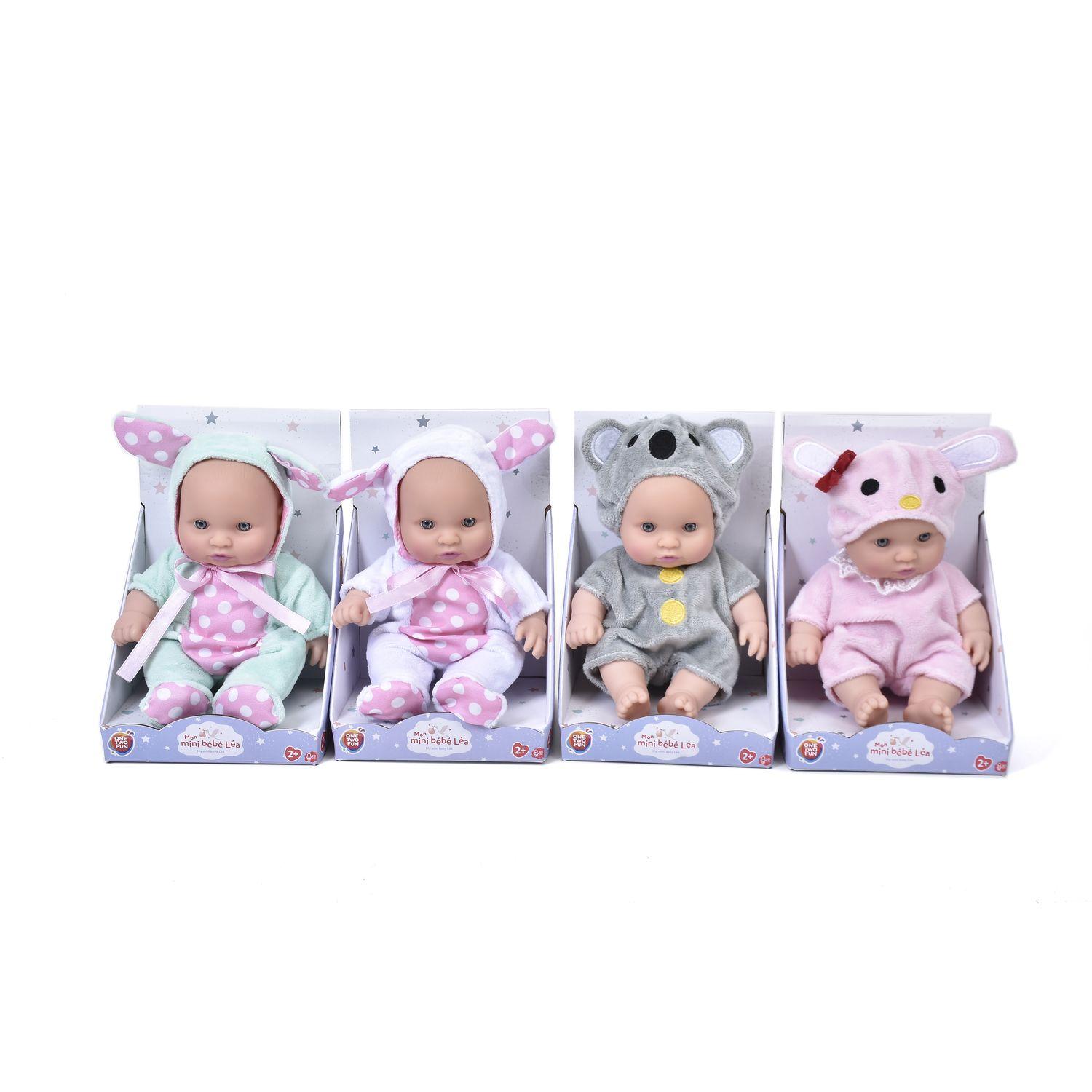 Voir la diapositive 2 : ONE TWO FUN Poupée Bébé Animaux Mignon