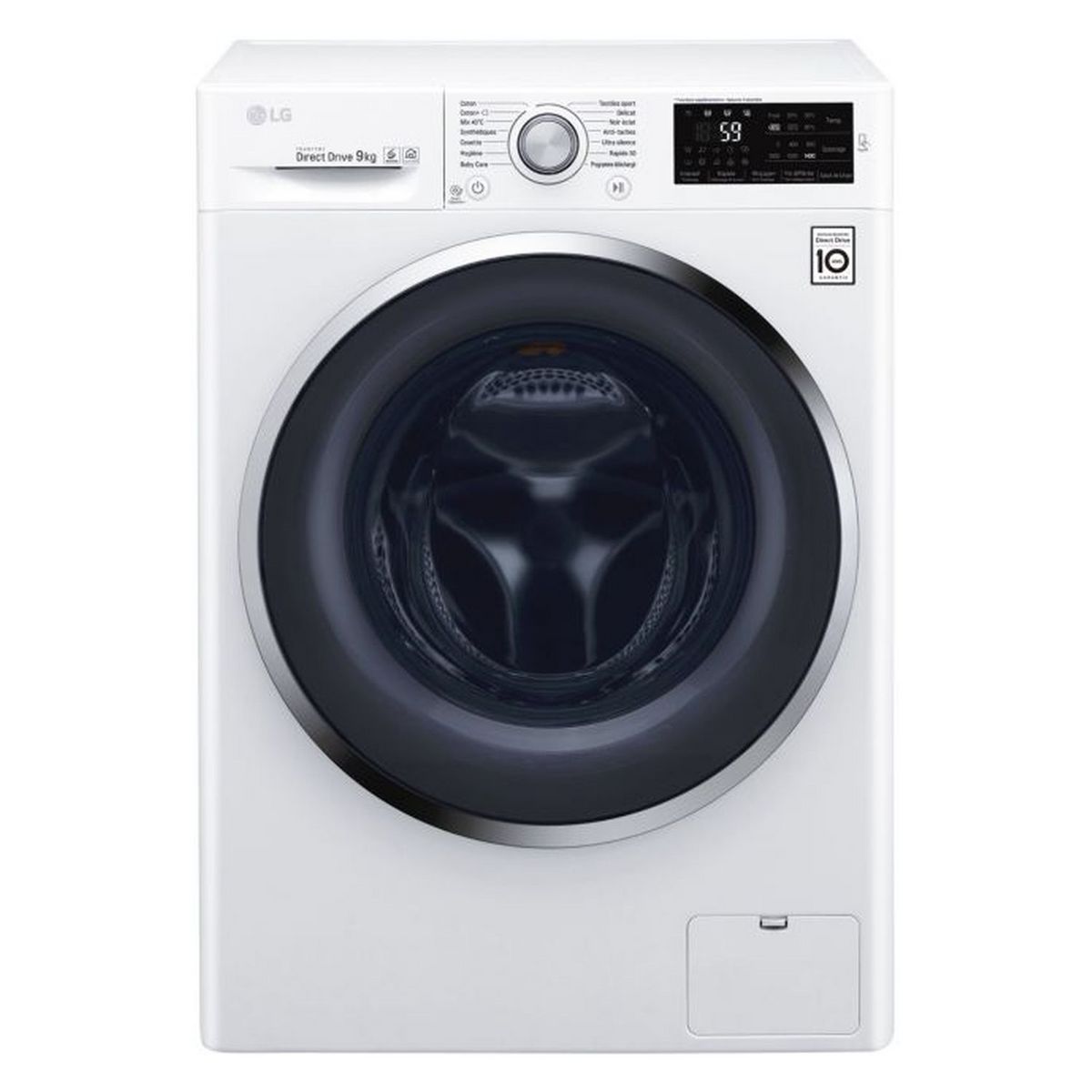 LG Lave linge hublot F94J62WH, 9 kg, 1400 T/min
