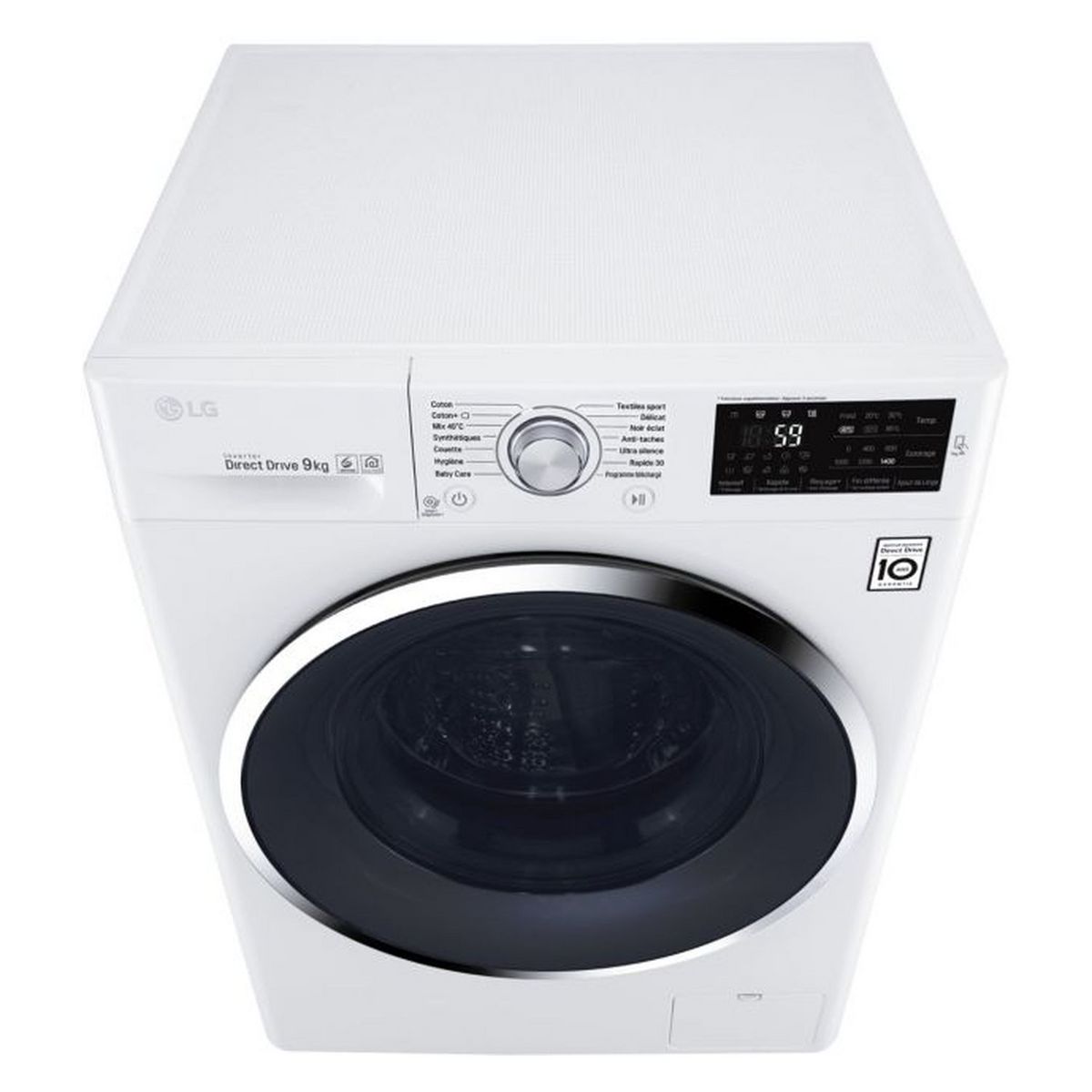 LG Lave linge hublot F94J62WH, 9 kg, 1400 T/min