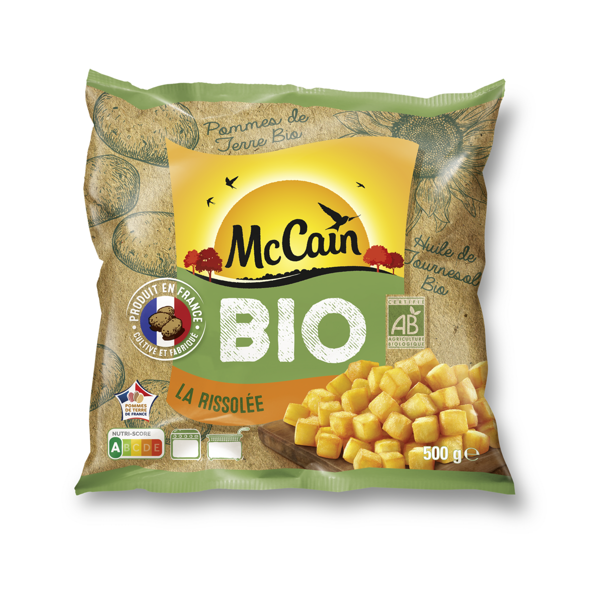 MCCAIN Pommes de terre rissolées bio 500g