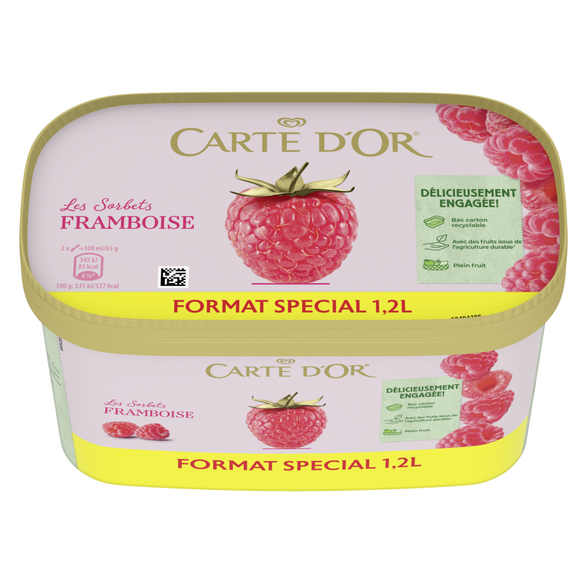 CARTE D'OR Sorbet framboise  1200 ml