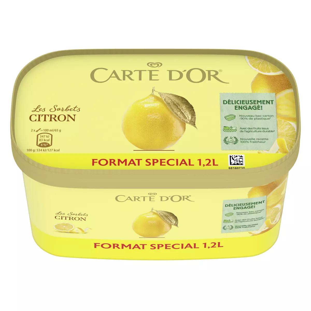 CARTE D'OR Sorbet citron 1200g