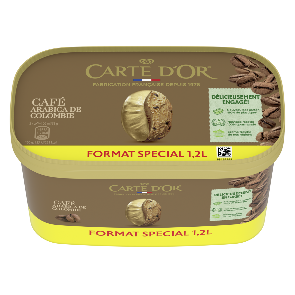 CARTE D'OR Crème glacée au café 1,2l