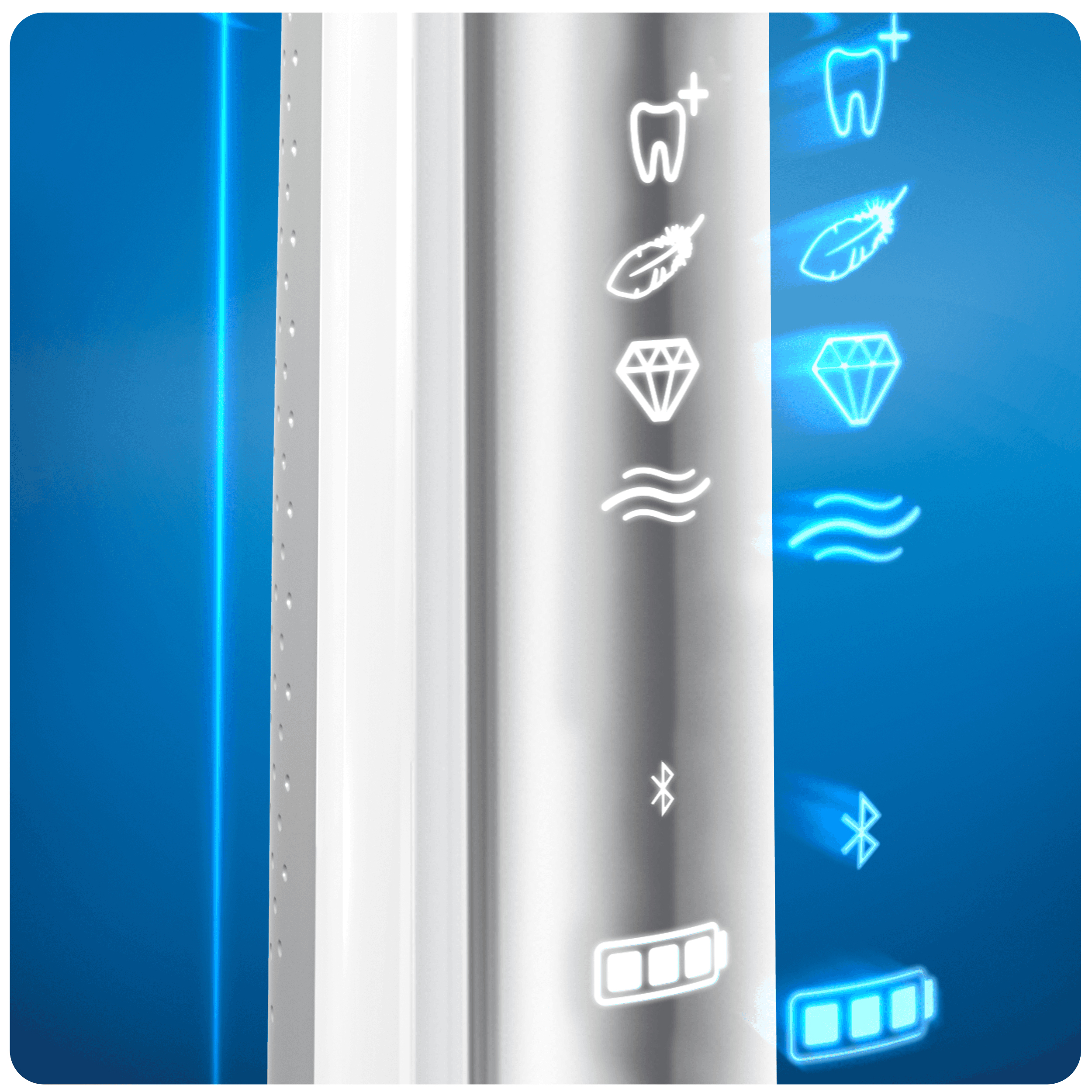 Voir la diapositive 12 : ORAL-B Brosse à dents électrique GENIUS8000N - Blanc