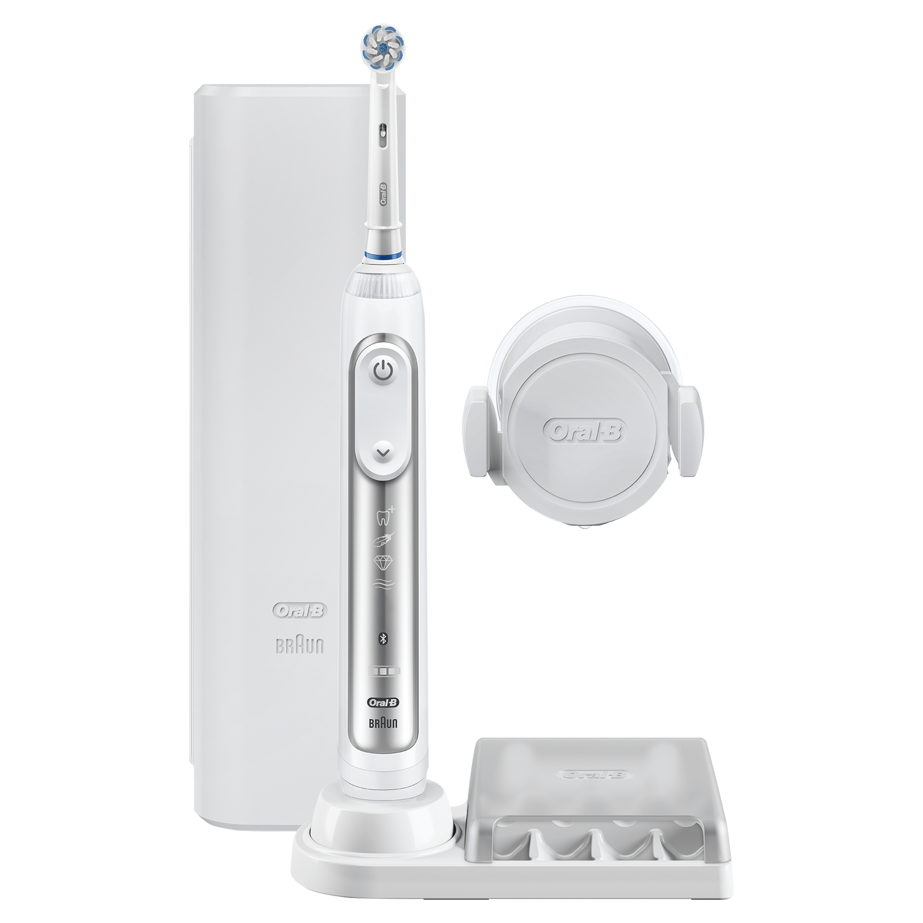 Voir la diapositive 18 : ORAL-B Brosse à dents électrique GENIUS8000N - Blanc