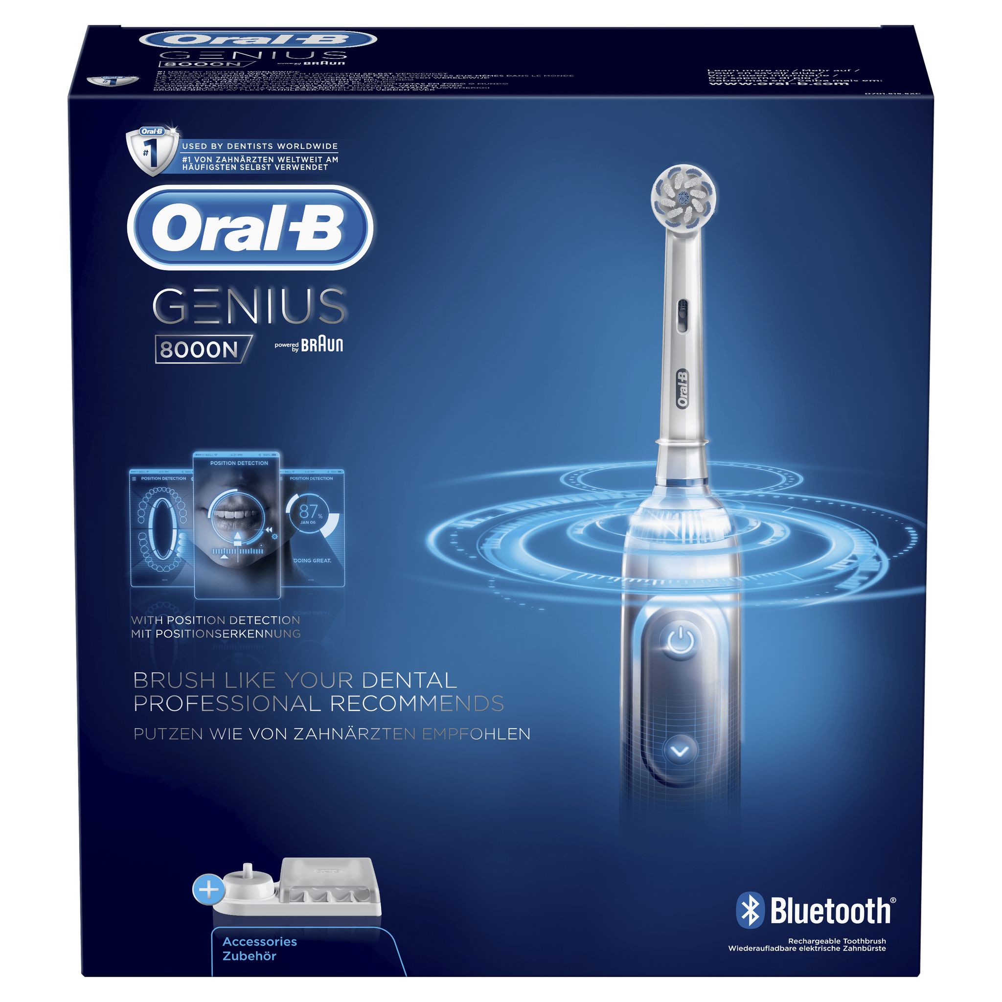 Voir la diapositive 21 : ORAL-B Brosse à dents électrique GENIUS8000N - Blanc