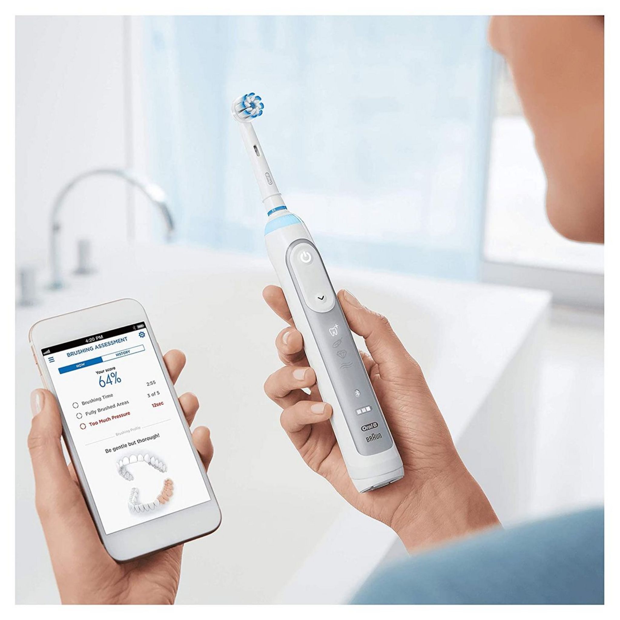 Voir la diapositive 3 : ORAL-B Brosse à dents électrique GENIUS8000N - Blanc