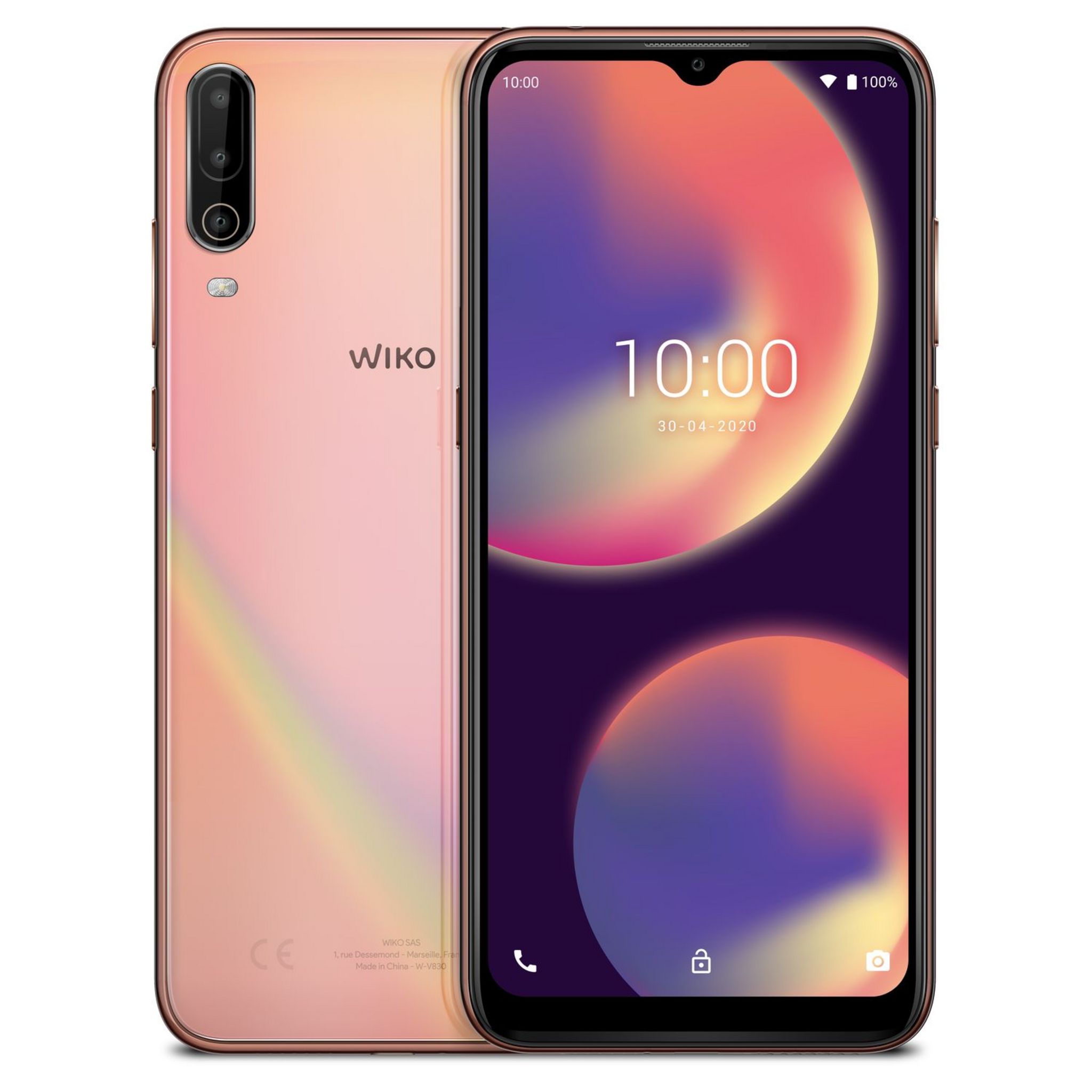 Voir la diapositive 1 : WIKO Smartphone View4 64 Go 6.52 pouces Or 4G Double port NanoSim