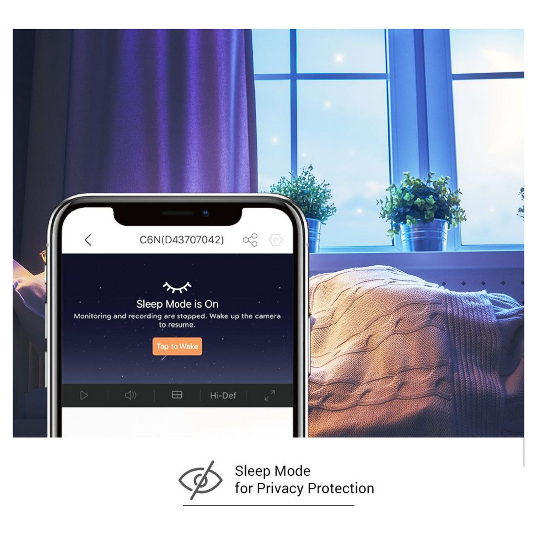 Voir la diapositive 5 : EZVIZ Caméra intérieure Wi-Fi intelligente motorisée 360° C6N