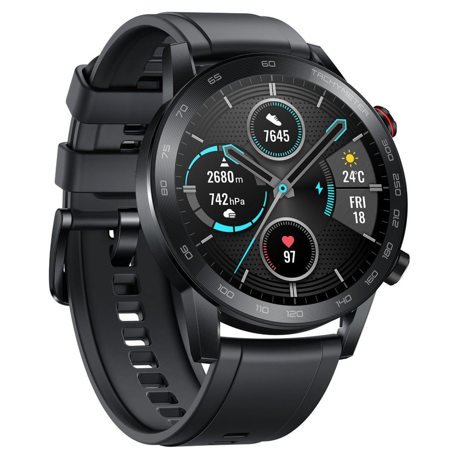 Voir la diapositive 2 : HONOR Montre connectée - MagicWatch2 - 46 mm - Noir