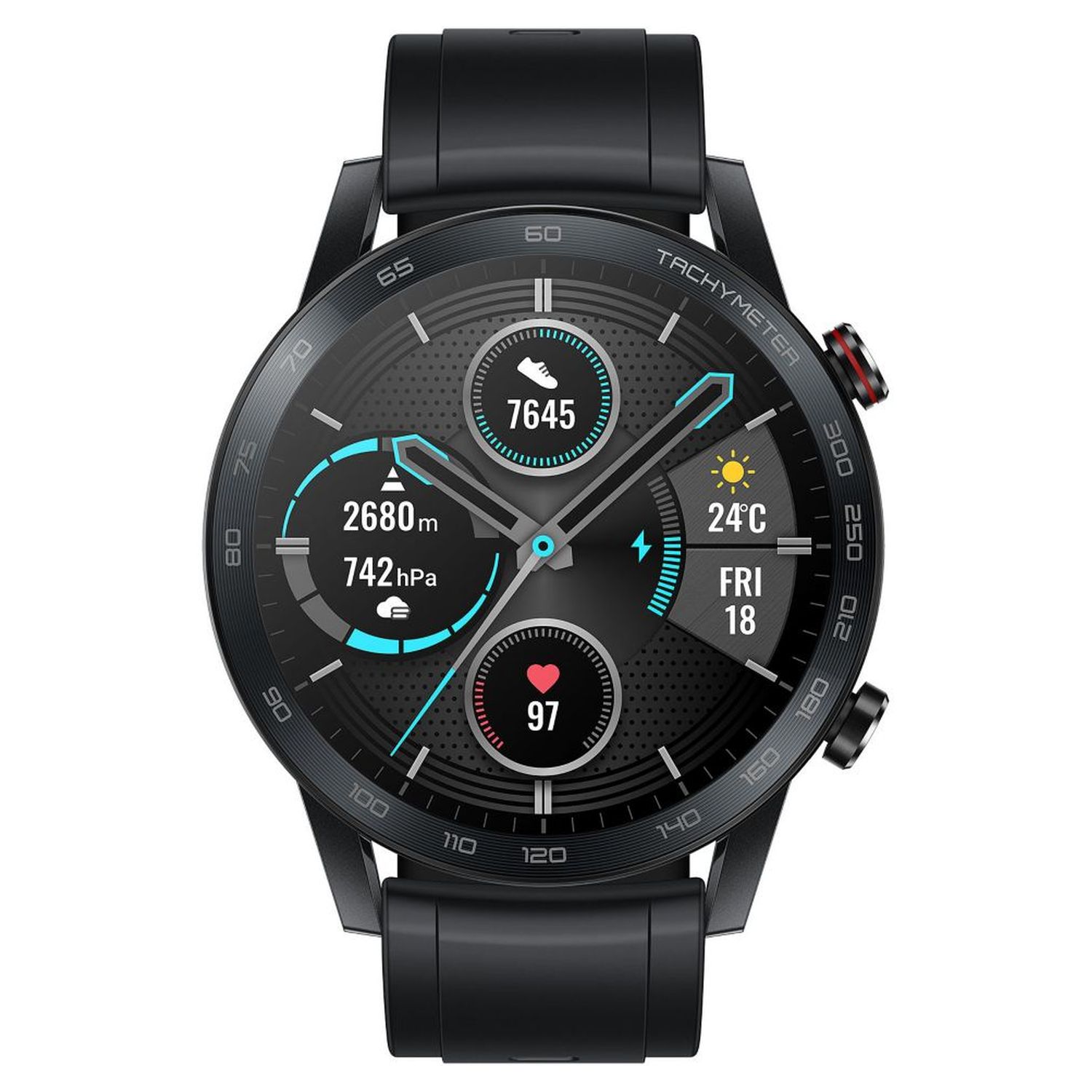 Voir la diapositive 3 : HONOR Montre connectée - MagicWatch2 - 46 mm - Noir