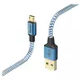 HAMA Câble USB A Micro-USB Bleu 1.5m