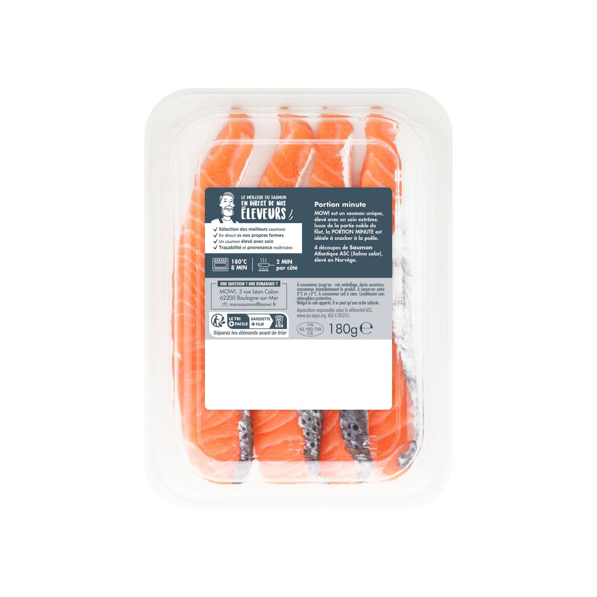 MOWI Saumon portion minute 4 pièces 180g