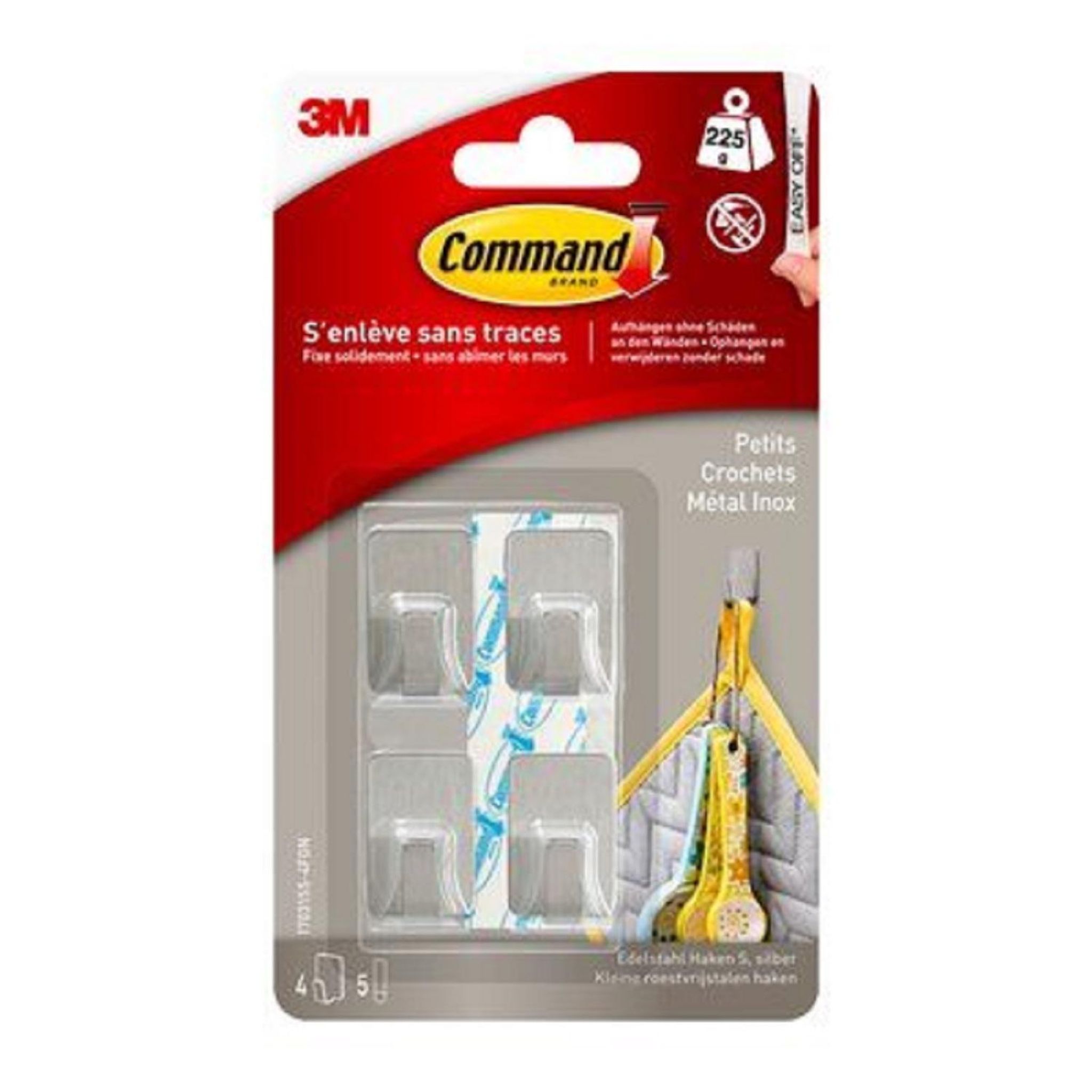 3M Crochet métal inox petit modèle