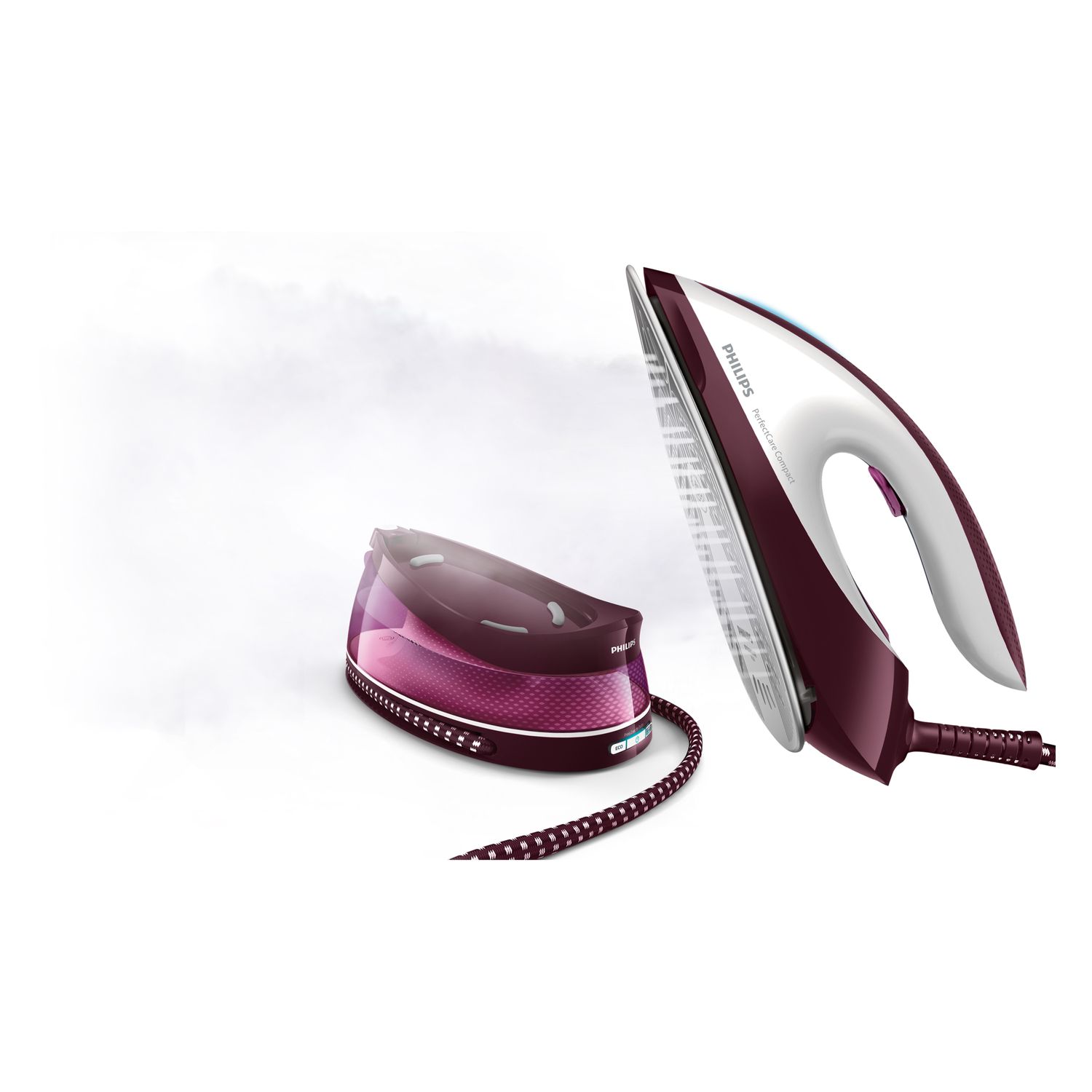 Voir la diapositive 2 : PHILIPS Centrale vapeur PerfectCare sans réglage Compact GC7842/40