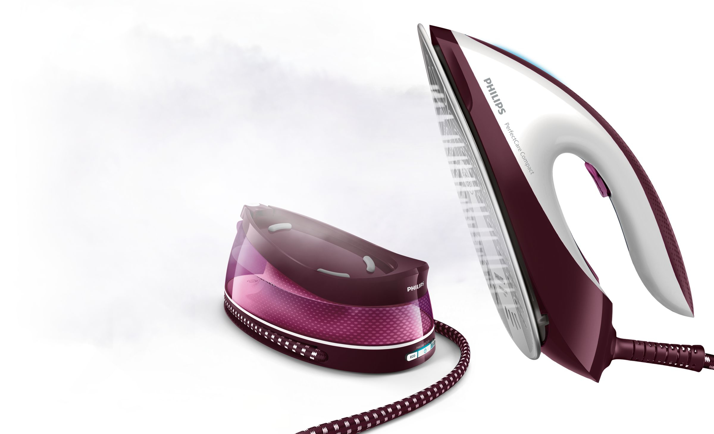 Voir la diapositive 5 : PHILIPS Centrale vapeur PerfectCare sans réglage Compact GC7842/40