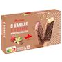 Voir la diapositive 3 : AUCHAN Bâtonnets glacés vanille fraise 12 pièces 450g