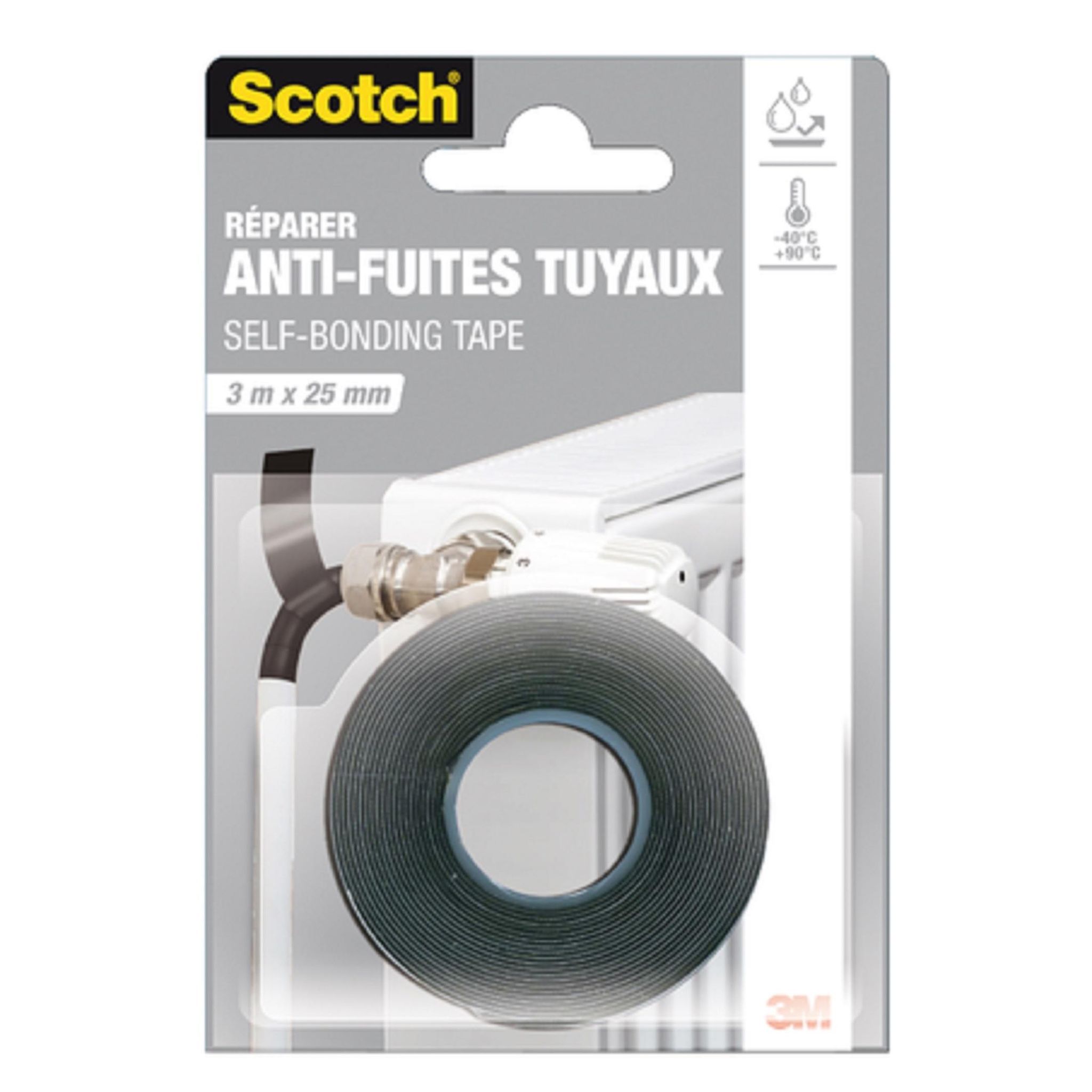 3M Adhésif réparation anti fuites tuyaux 3m x 25mm