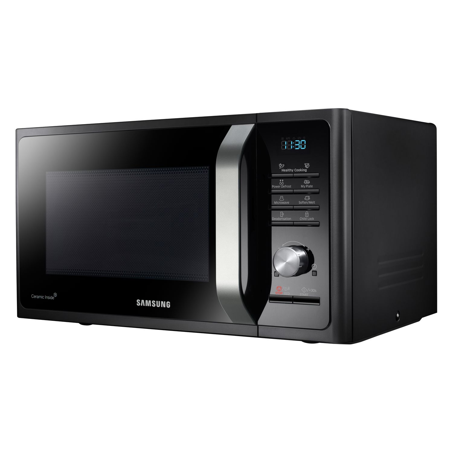 Voir la diapositive 2 : SAMSUNG Micro-ondes monofonction MS28F303TFK - 1000 W - Capacité 28 L - Noir