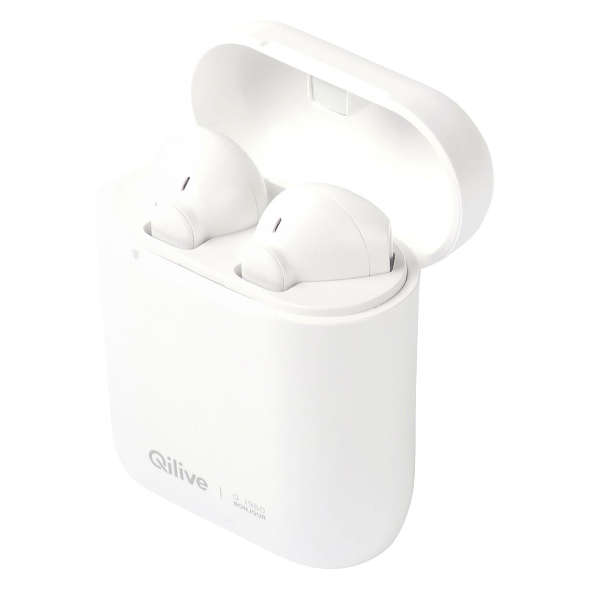 QILIVE Écouteurs sans fil Bluetooth avec étui de charge - Blanc - Q1960
