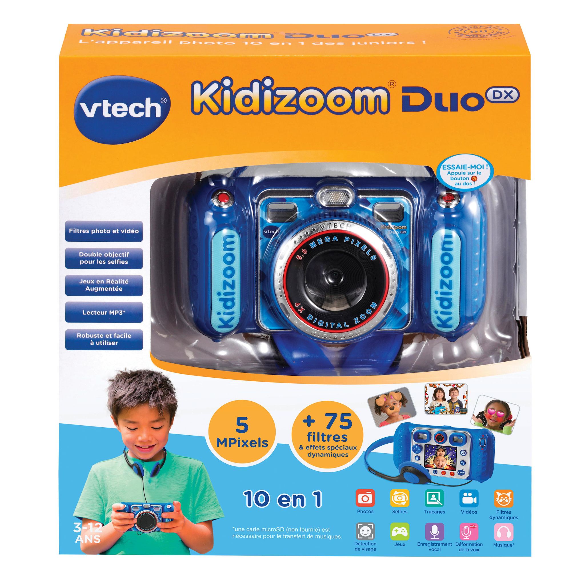 Voir la diapositive 4 : VTECH Appareil photo Kidizoom Duo DX - Bleu