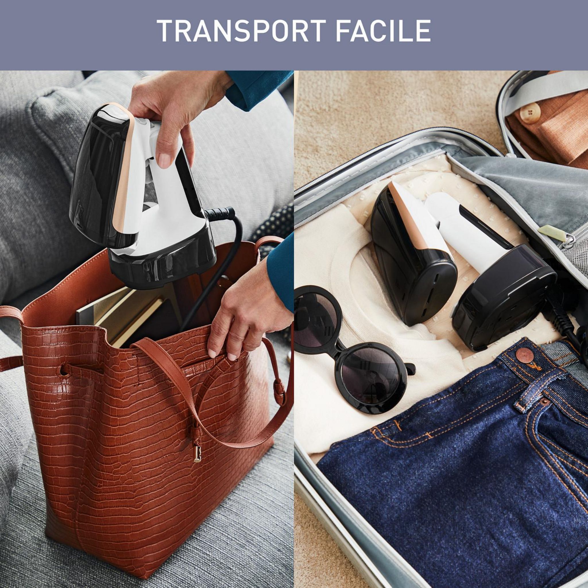 Voir la diapositive 6 : CALOR Défroisseur à main  DT3030C0 - Blanc