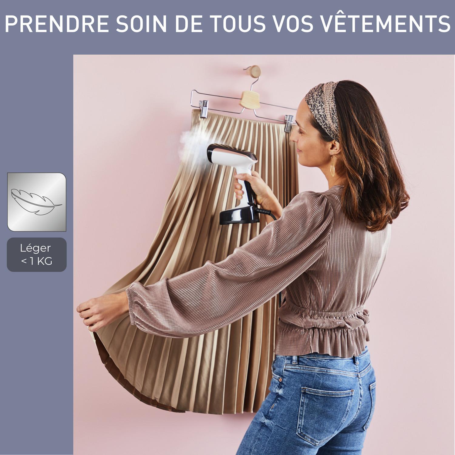 Voir la diapositive 8 : CALOR Défroisseur à main  DT3030C0 - Blanc
