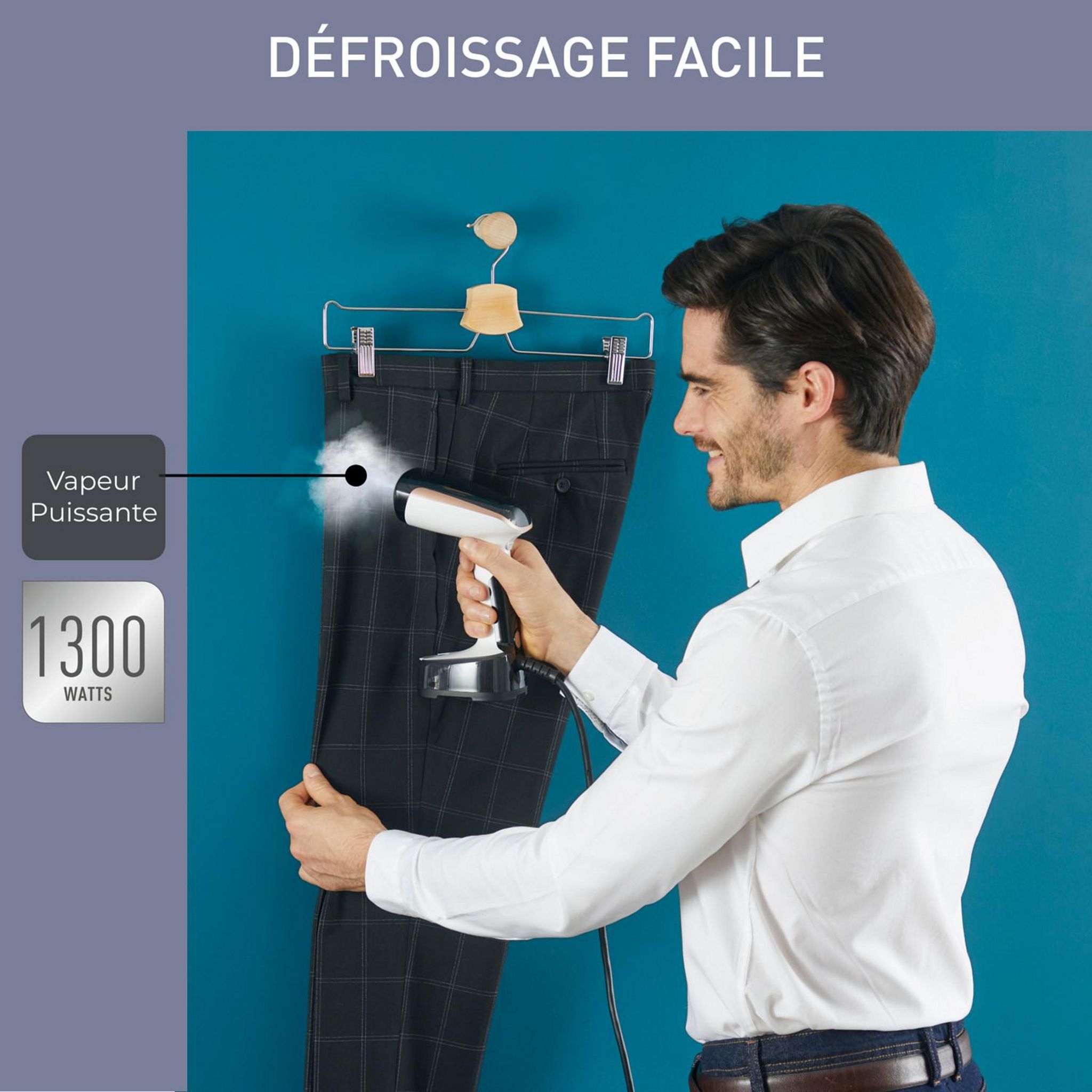Voir la diapositive 9 : CALOR Défroisseur à main  DT3030C0 - Blanc