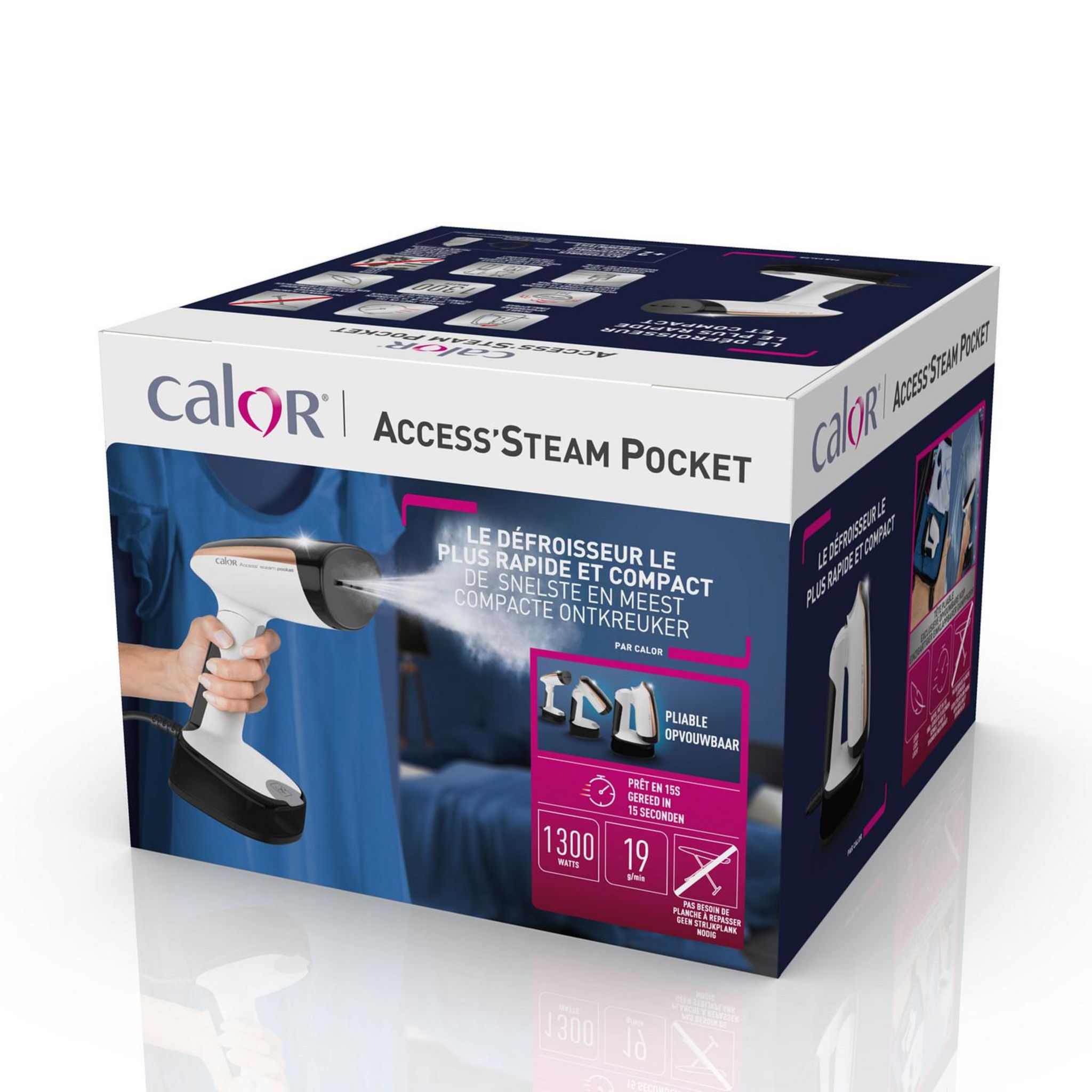 Voir la diapositive 11 : CALOR Défroisseur à main  DT3030C0 - Blanc