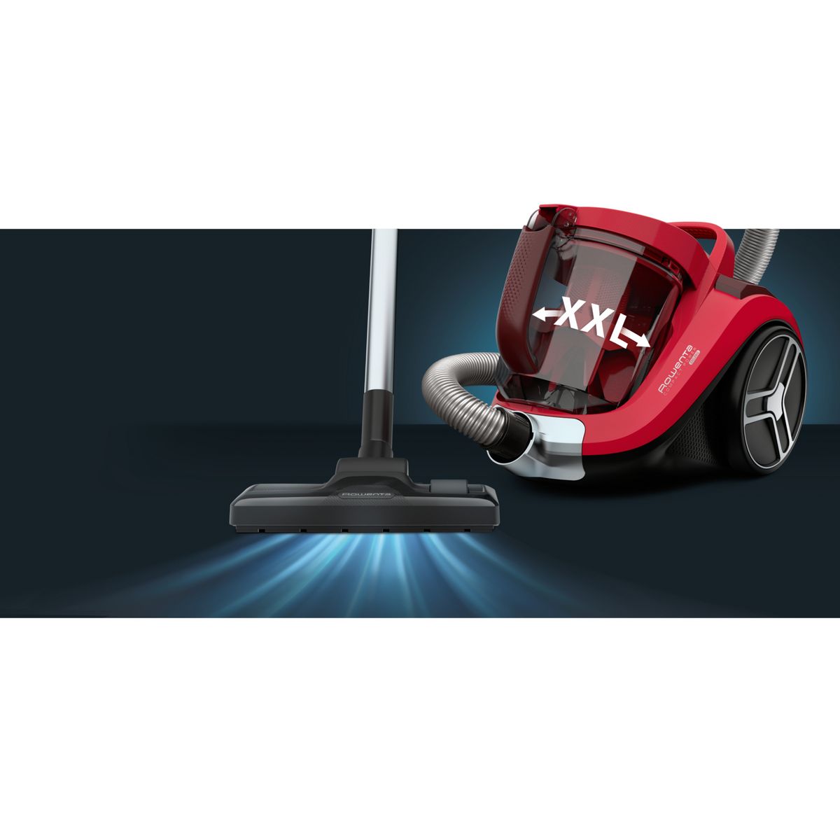 ROWENTA Aspirateur traîneau sans sac&nbsp;Compact Power XXL&nbsp;RO4853 - Rouge