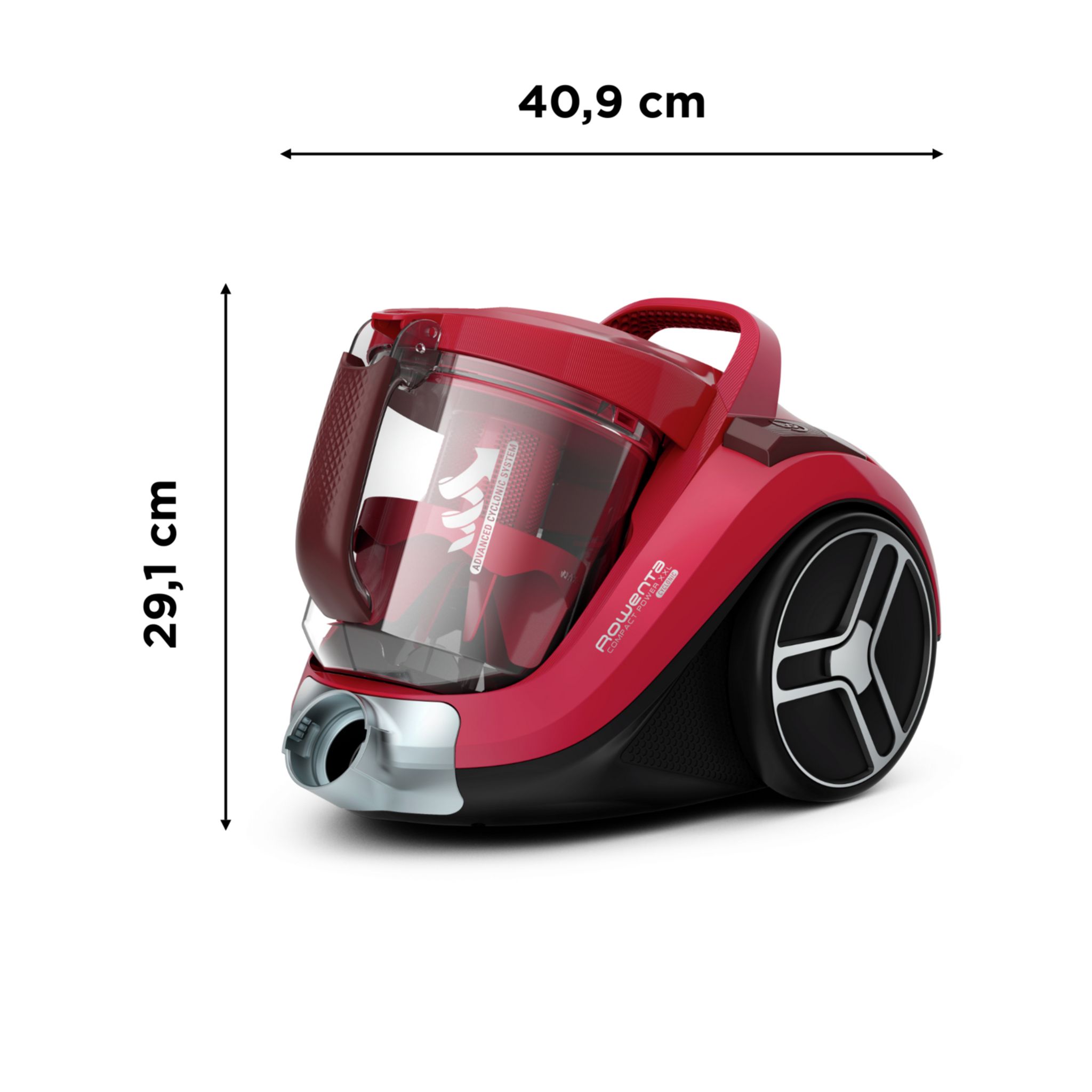 Voir la diapositive 6 : ROWENTA Aspirateur traîneau sans sac&nbsp;Compact Power XXL&nbsp;RO4853 - Rouge