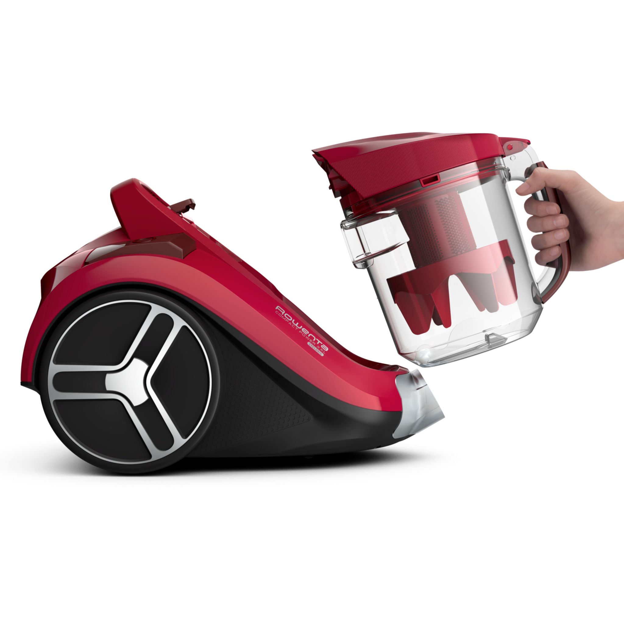 Voir la diapositive 3 : ROWENTA Aspirateur traîneau sans sac&nbsp;Compact Power XXL&nbsp;RO4853 - Rouge