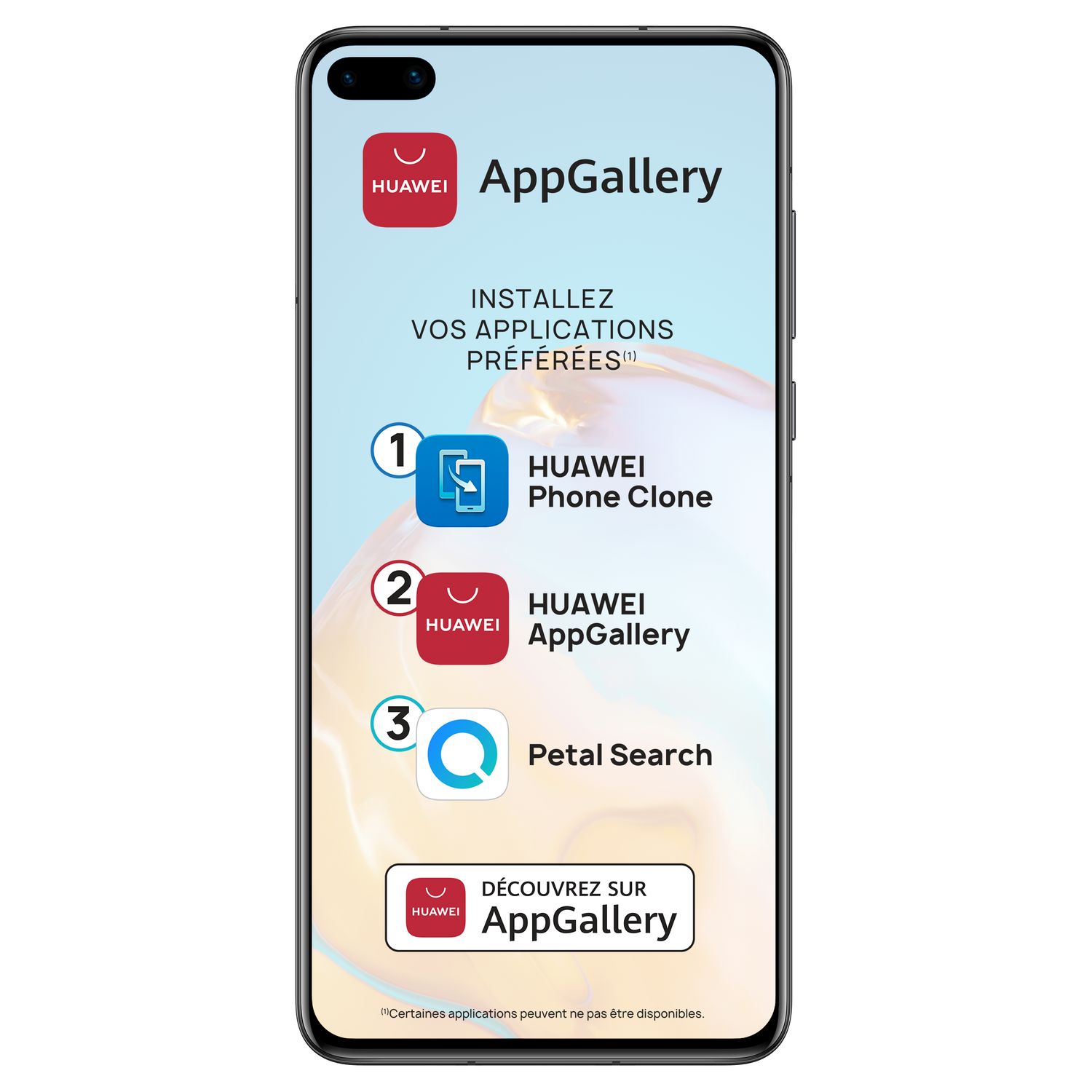 Voir la diapositive 6 : HUAWEI Smartphone P40 128 Go 6.1 pouces Noir 5G Double port NanoSim + e-SIM