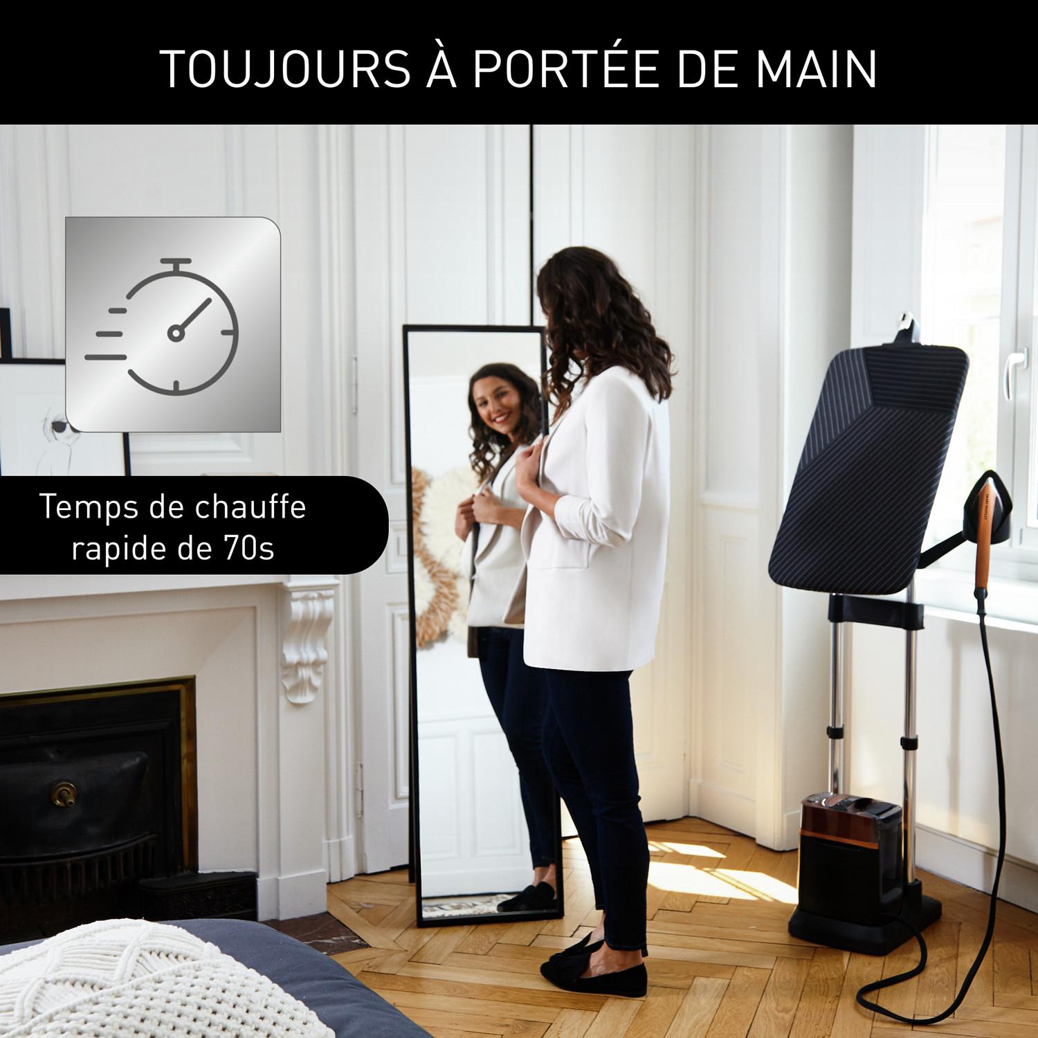 Voir la diapositive 6 : CALOR Défroisseur vertical QT2020C0 - Noir