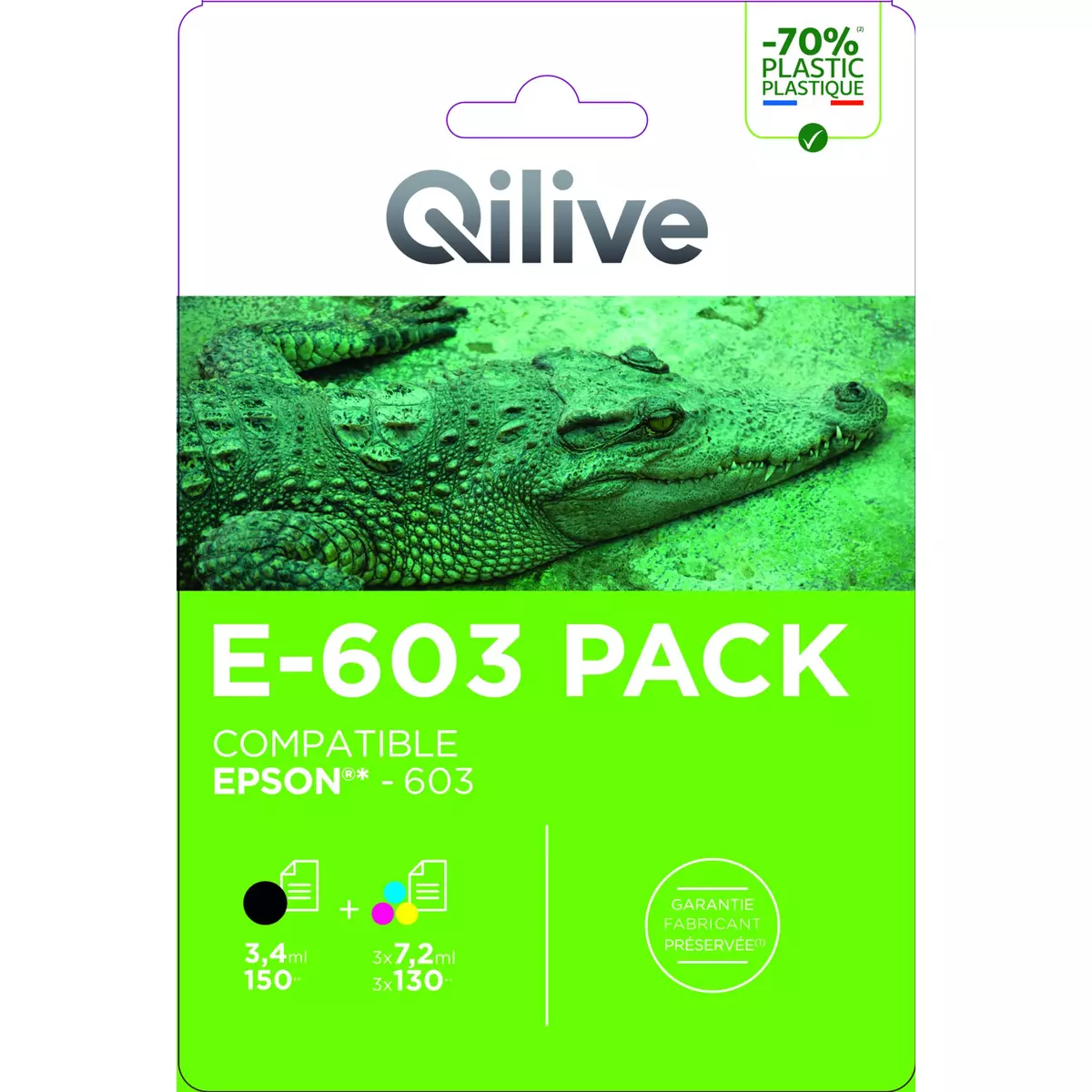QILIVE Cartouche imprimante E-603 Pack pas cher 